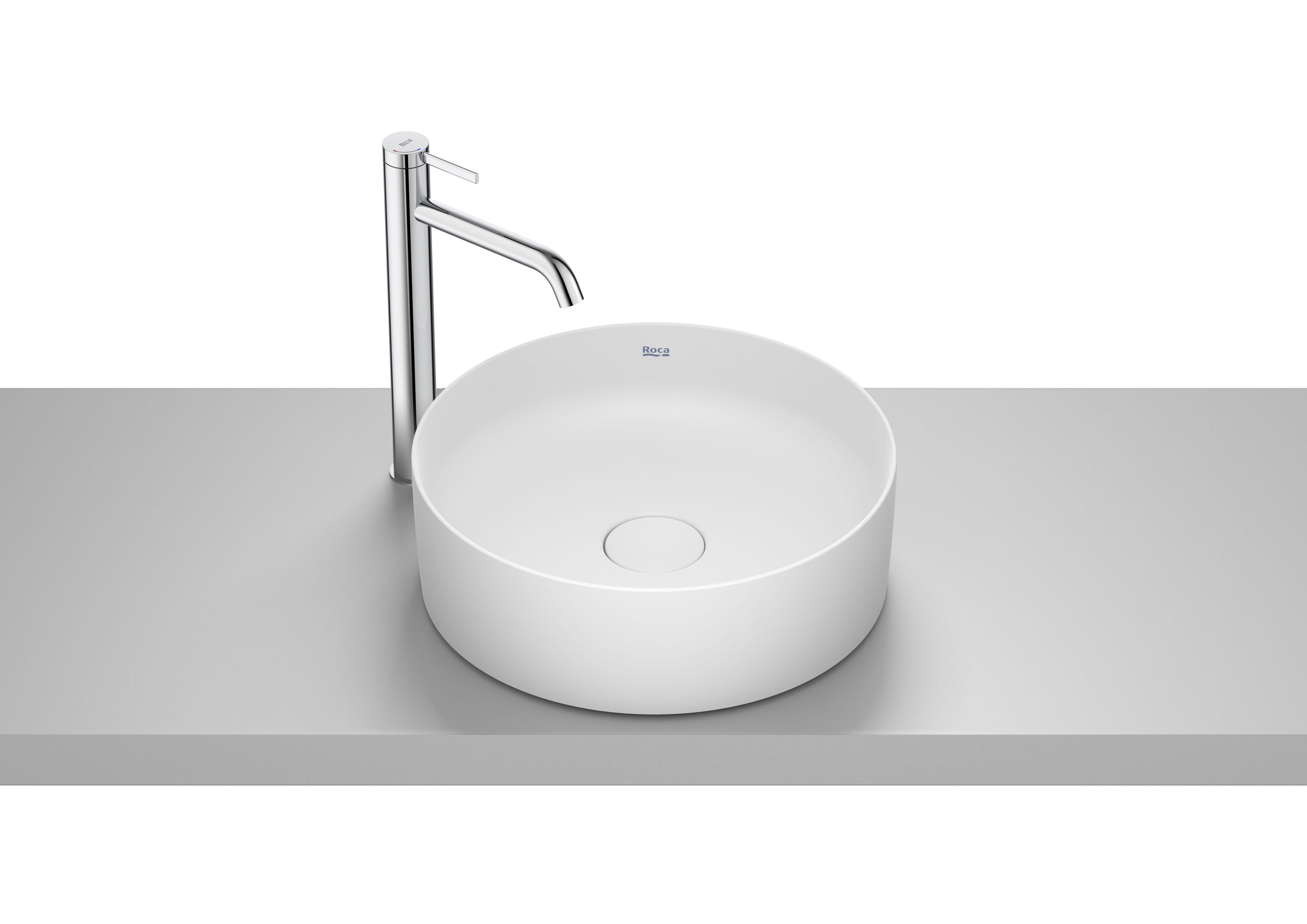 FINECERAMIC® Over Countertop Basin without taphole - Matt White