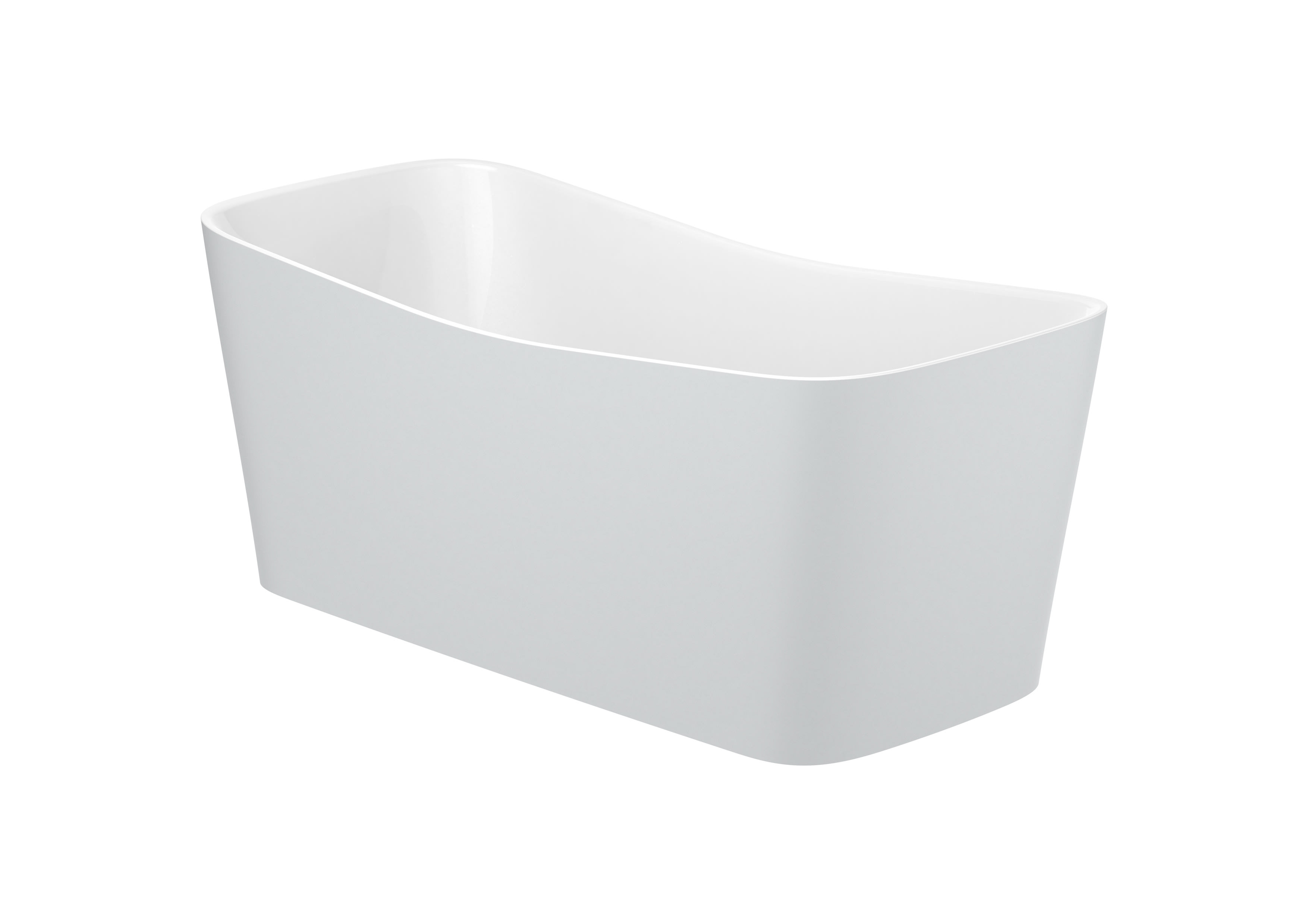 Rectangular Stonex® bath with waste - Pearl/White