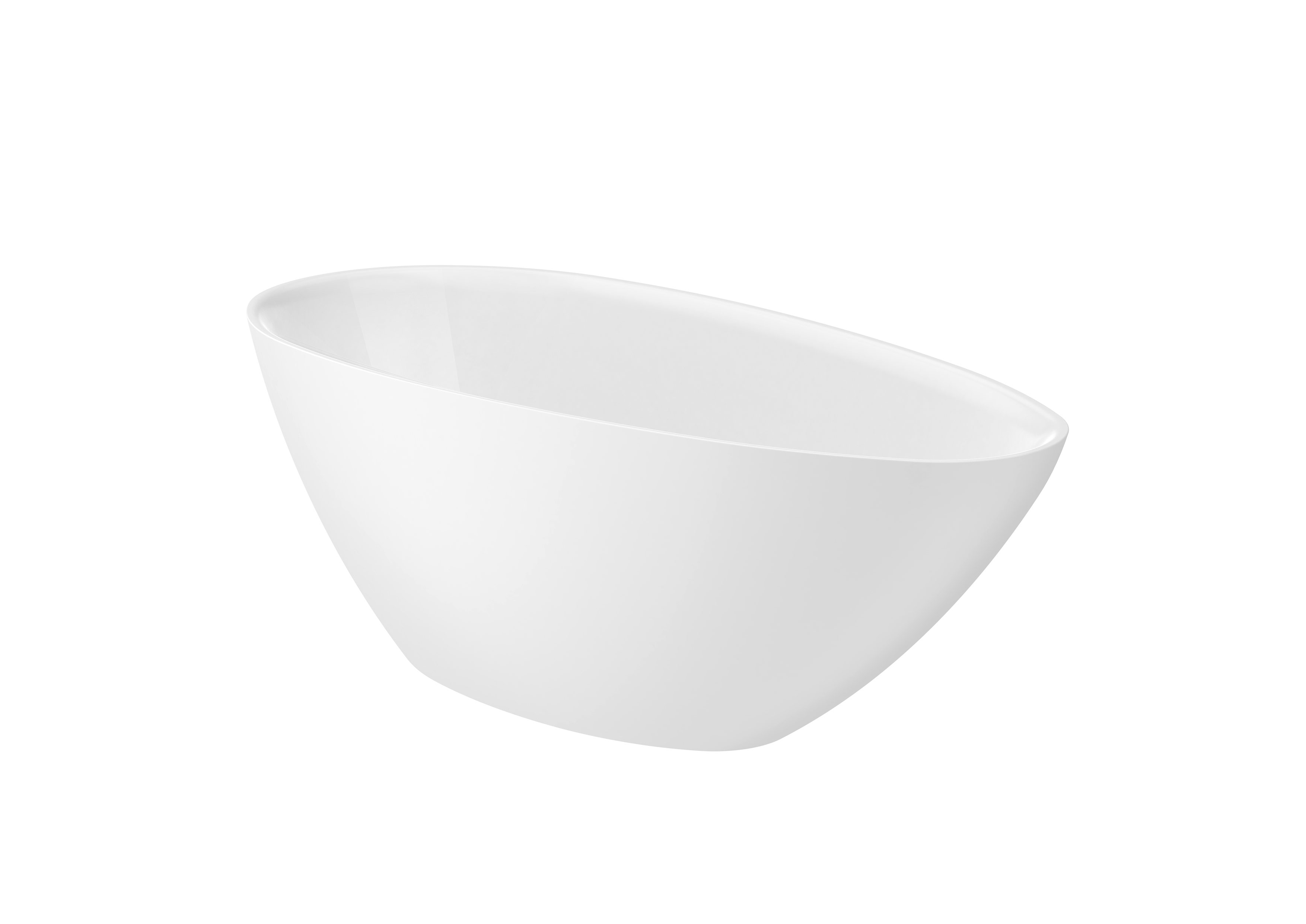 Stonex® oval bathtub with drain - White