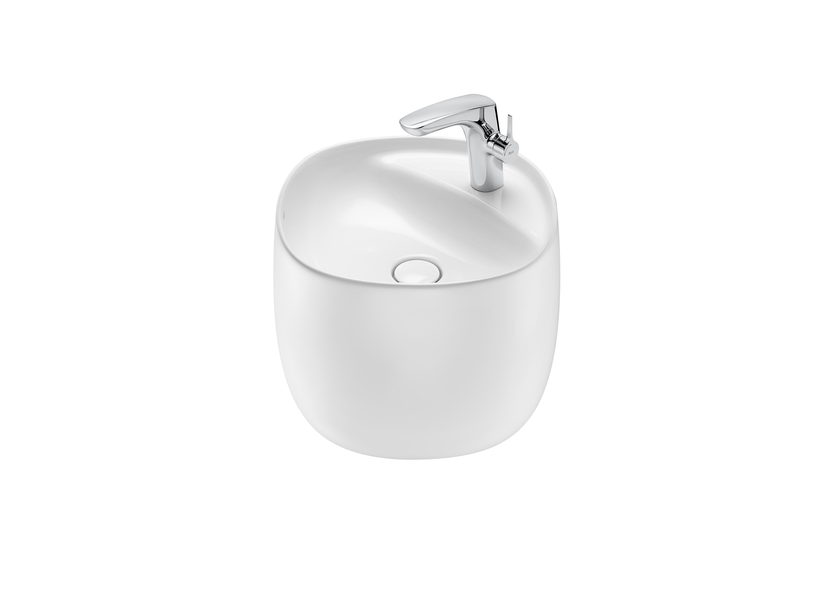 Wall-hung totem FINECERAMIC® basin - White