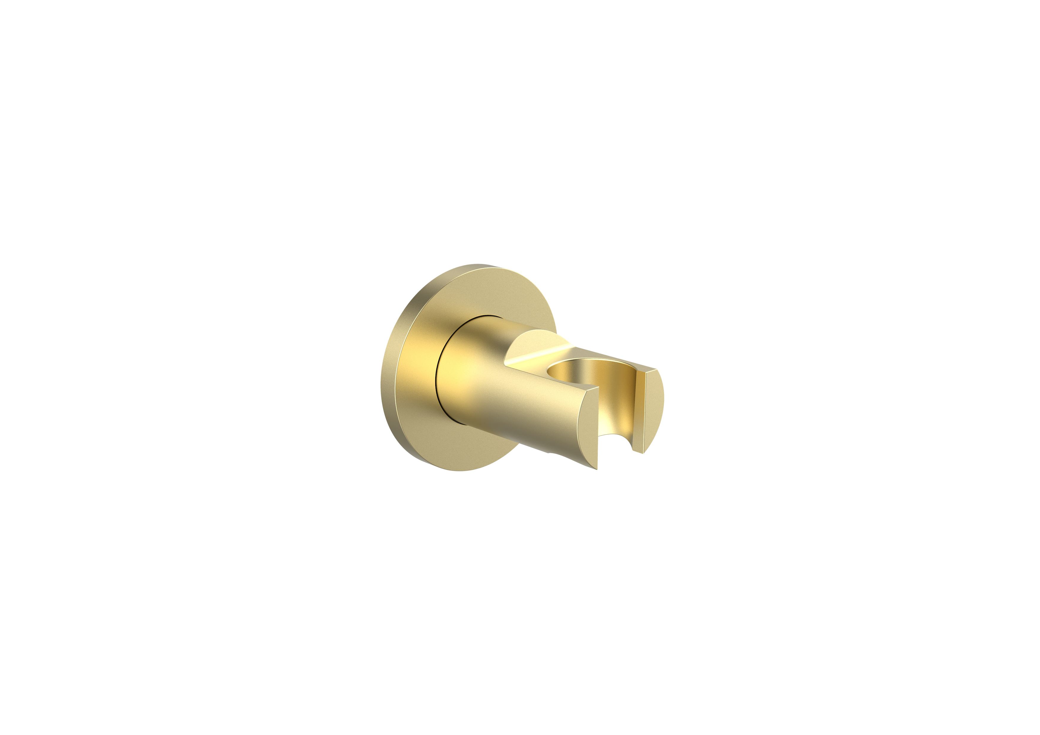 ROUND - Fixed bracket for hand shower - Brushed Brass