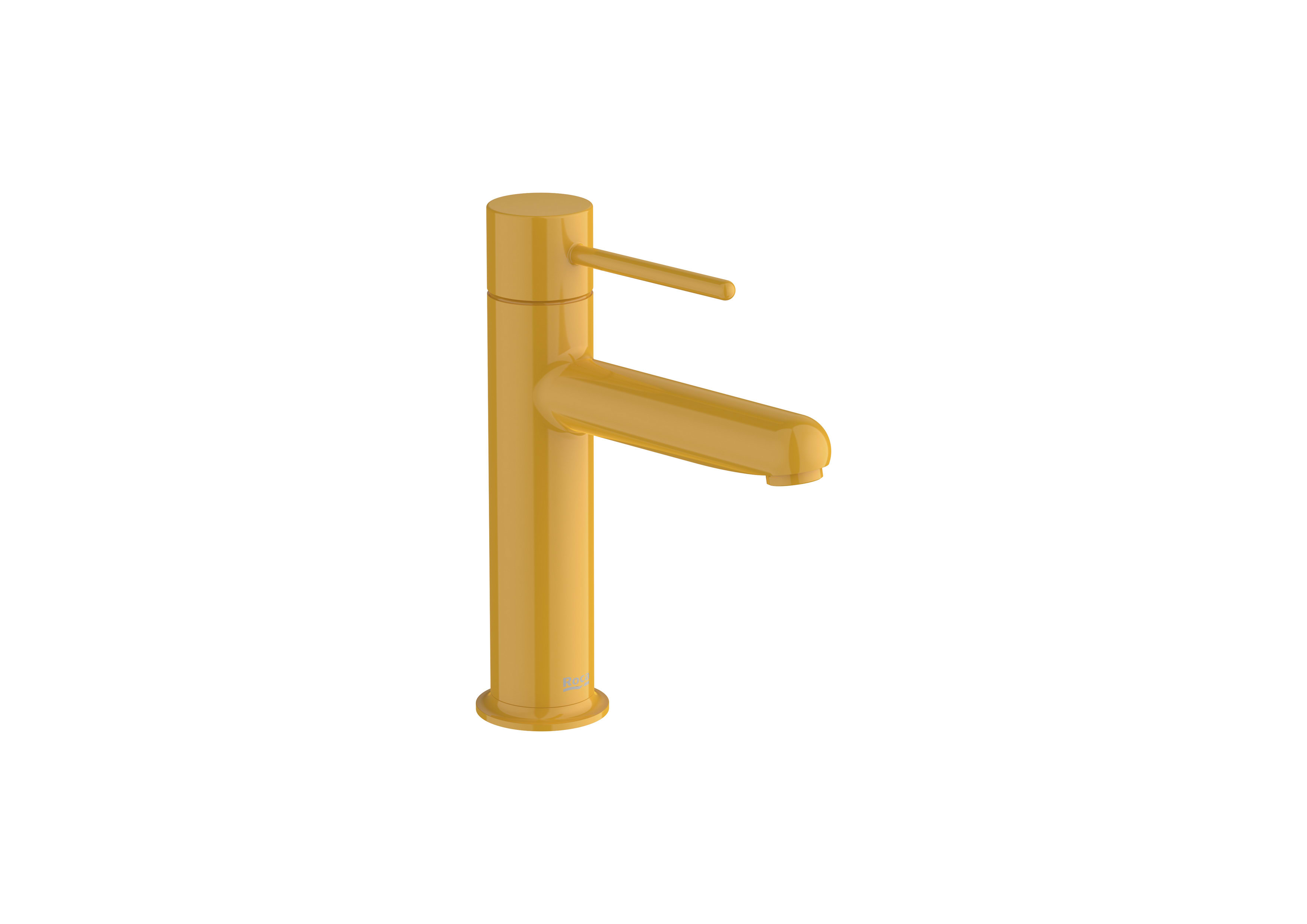 Basin mixer smooth body with Pin handle. S-SIZE - Honey Yellow