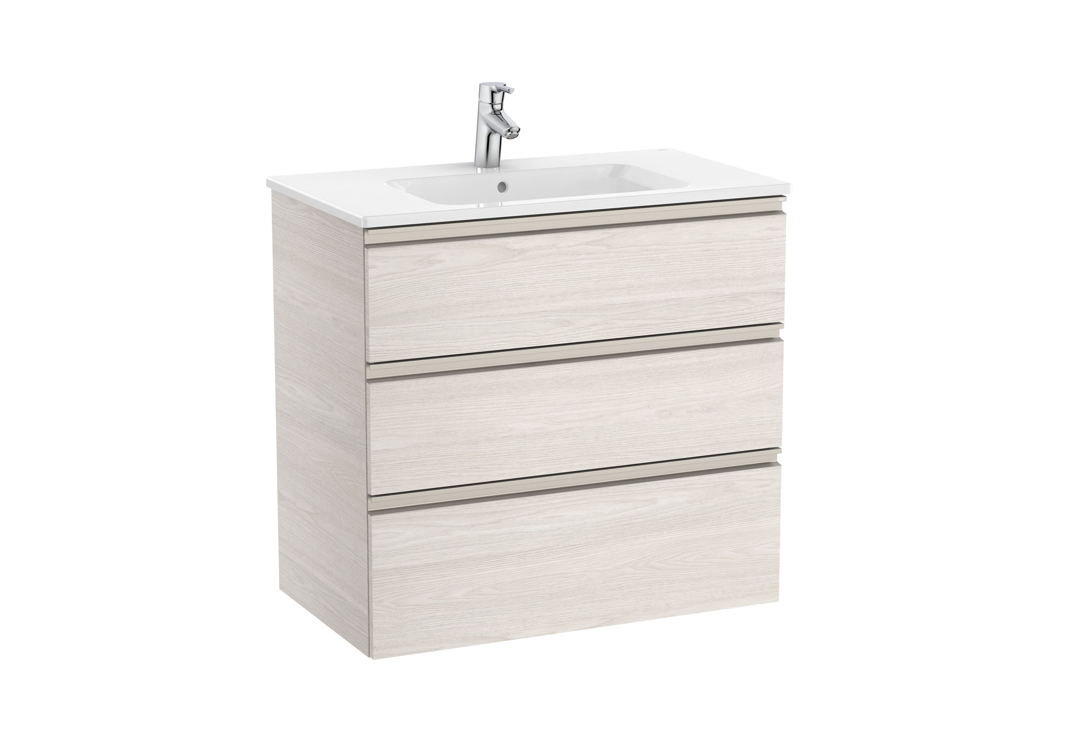 Vanity unit with 3 drawers and basin - Nordic Ash