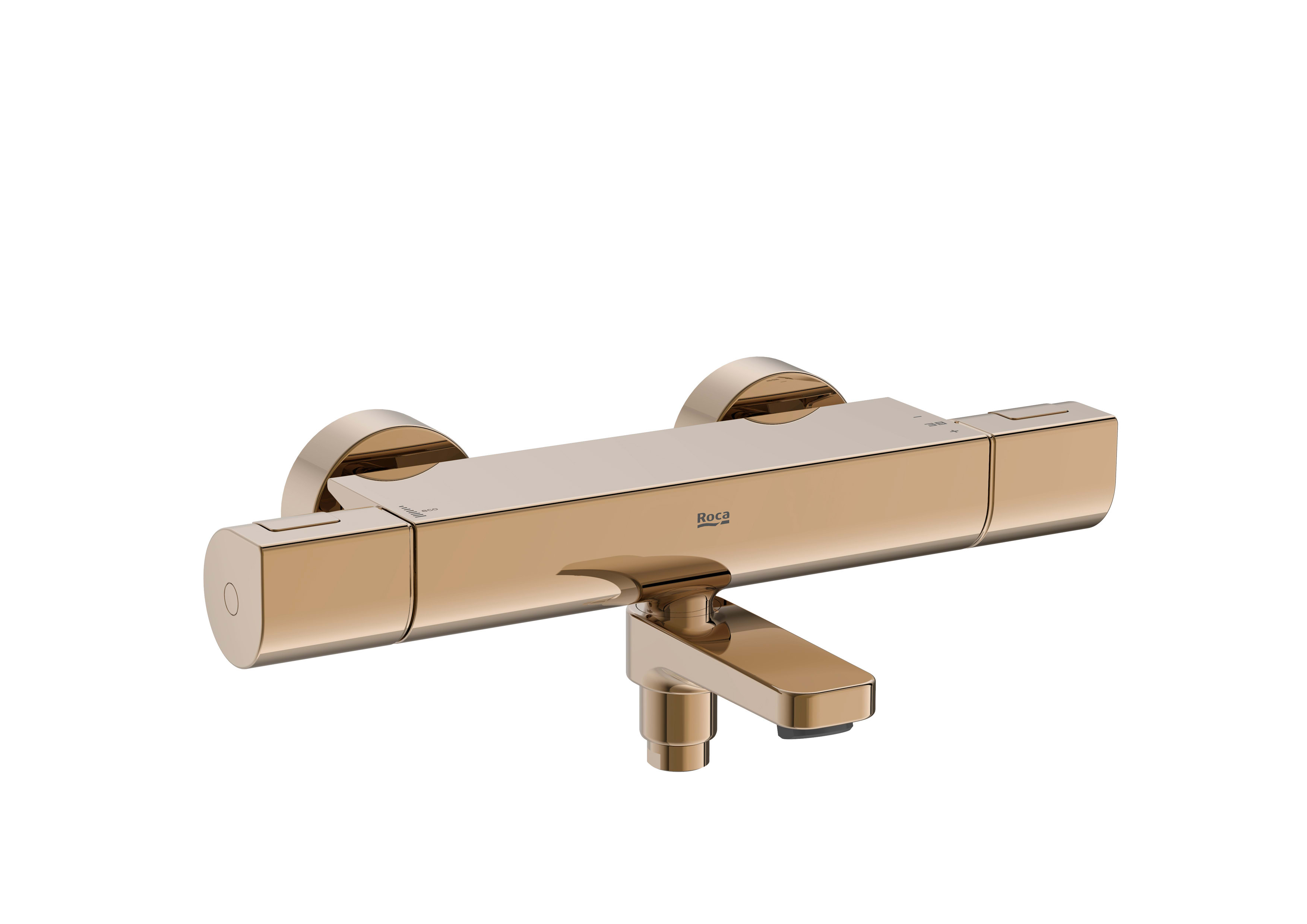 Wall-mounted bath-shower mixer - Rose gold