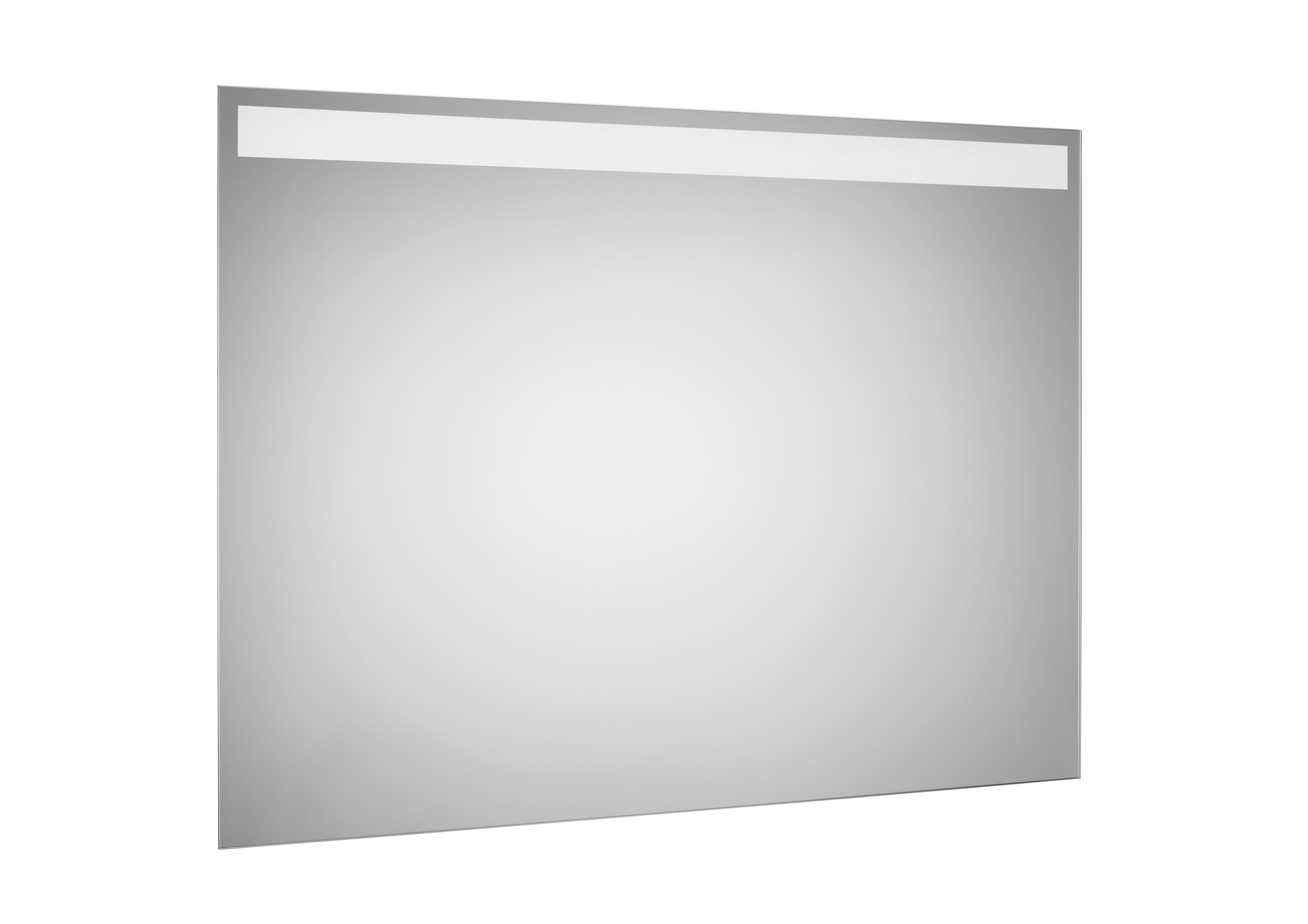 Mirror with upper lighting