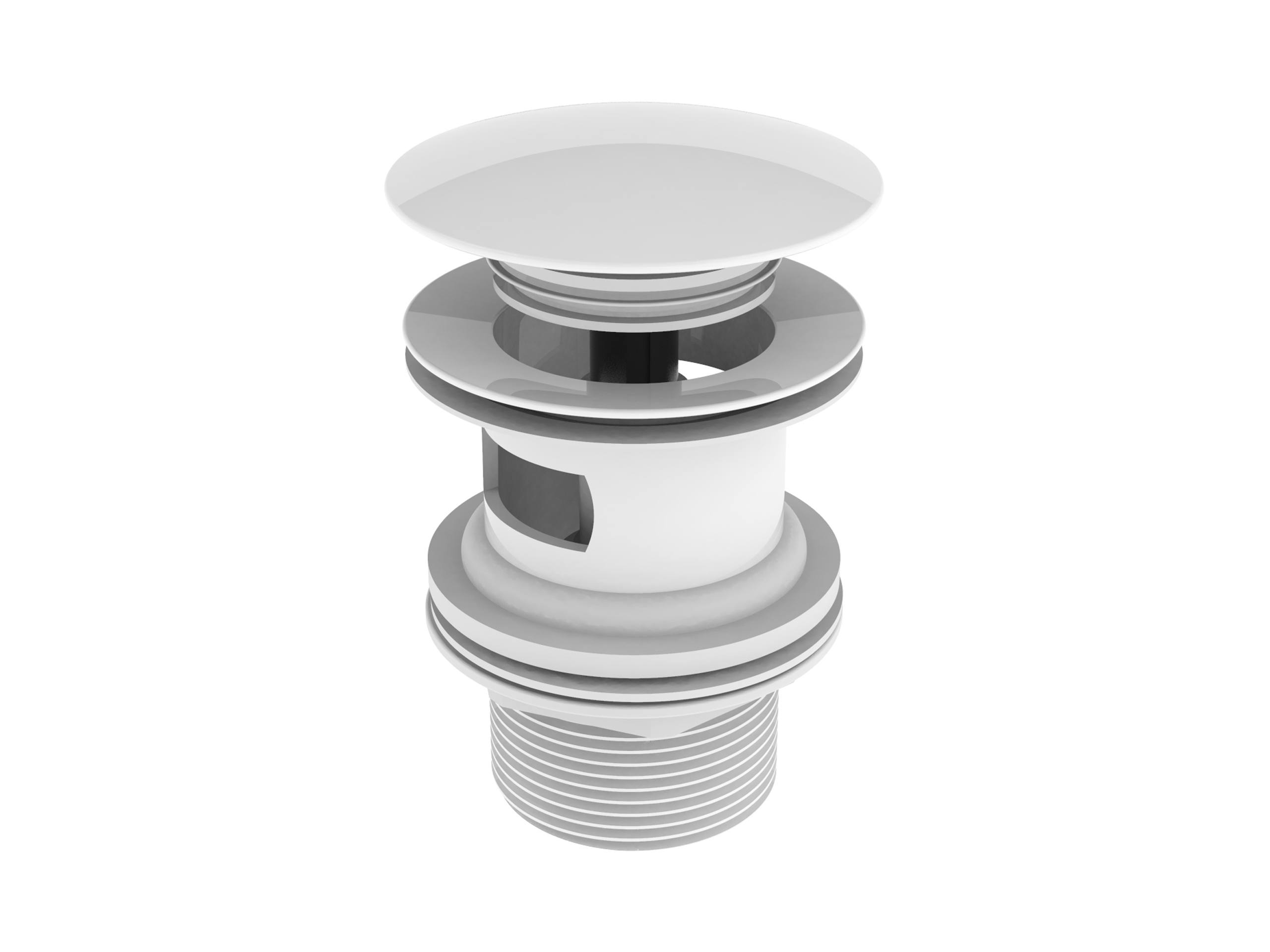 Click-clack universal waste. Vitreous plug Ø 65 - Glossy White