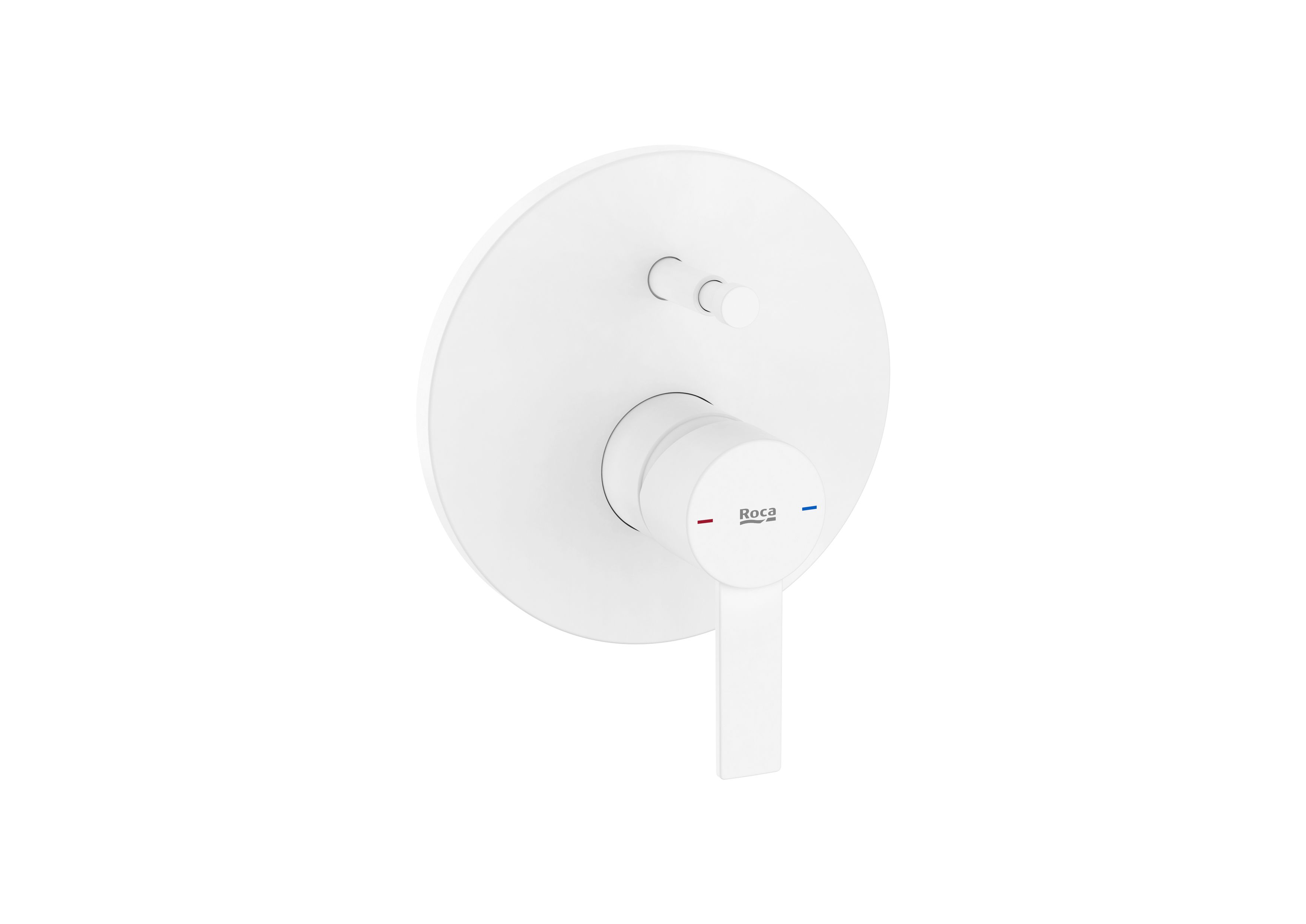 Built-in bath-shower mixer (2 ways) - Matt White