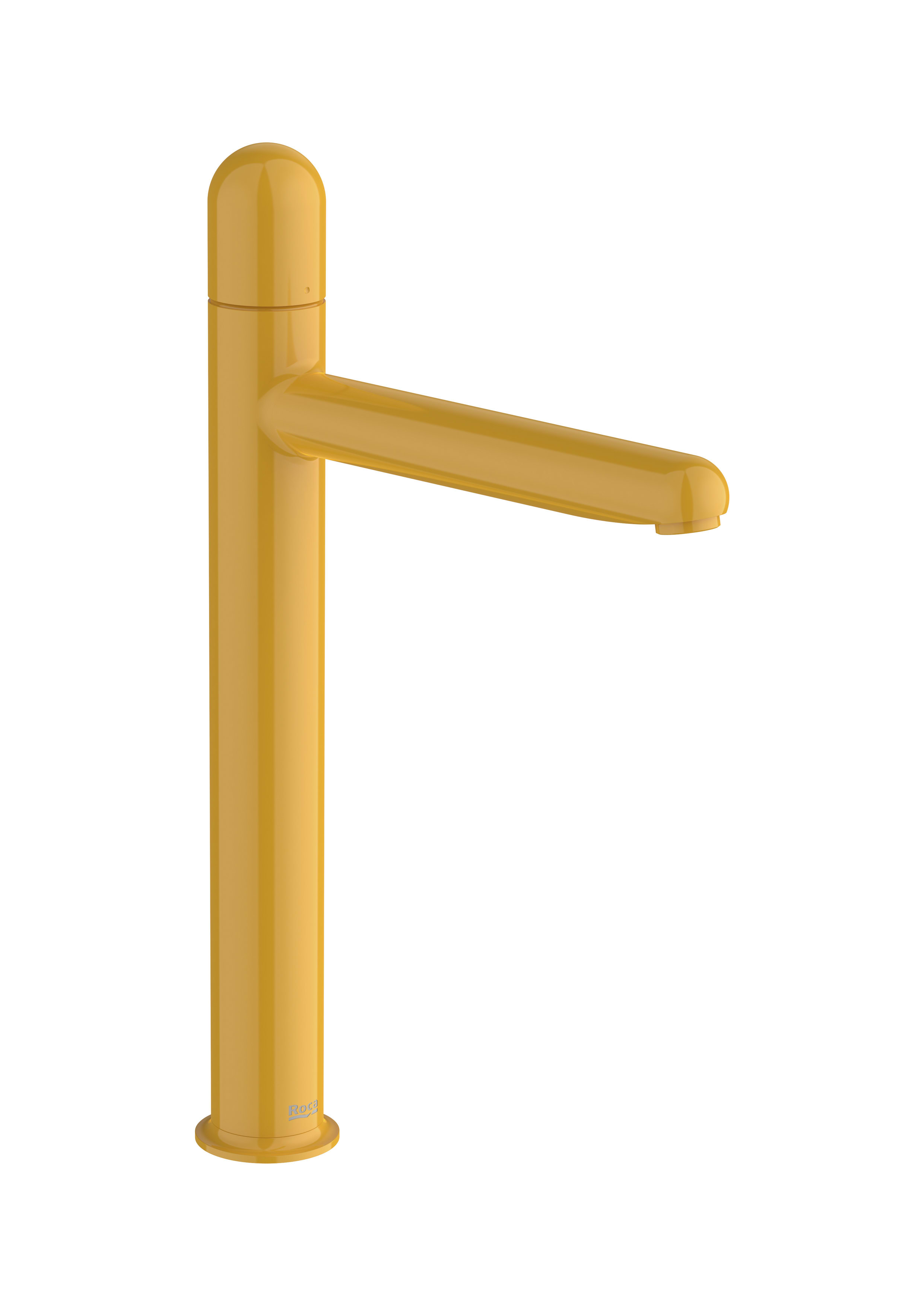 Basin mixer smooth body with Dome handle. XL-SIZE - Honey Yellow