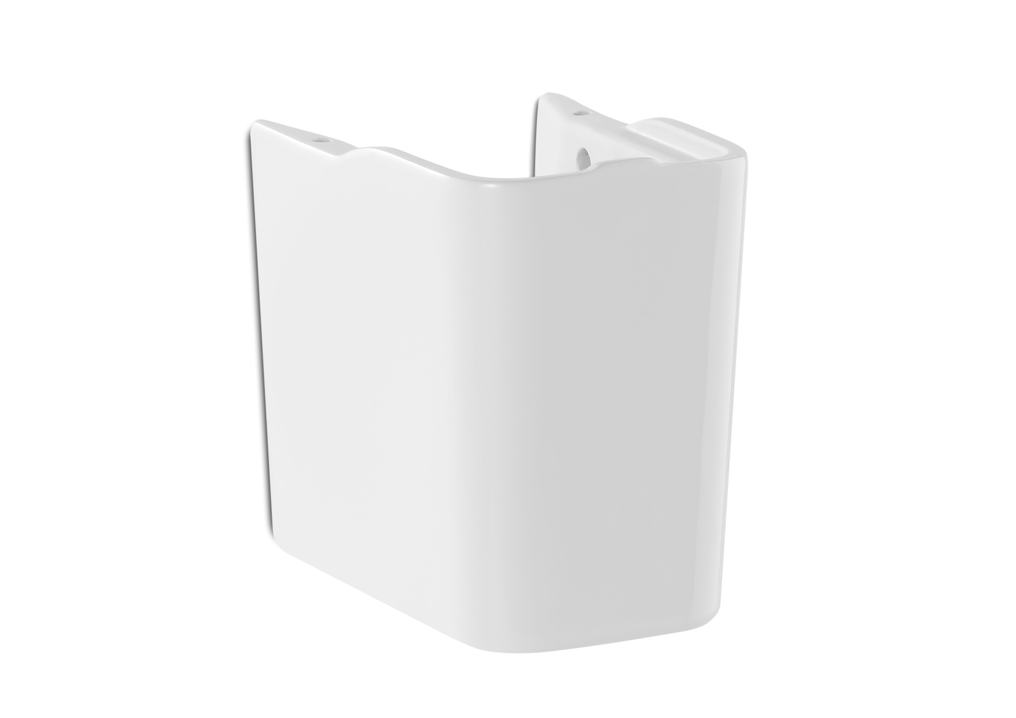 Vitreous china semipedestal for basin - White