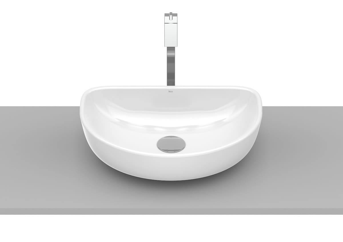 Over Countertop Basin - Arc Shaped - White