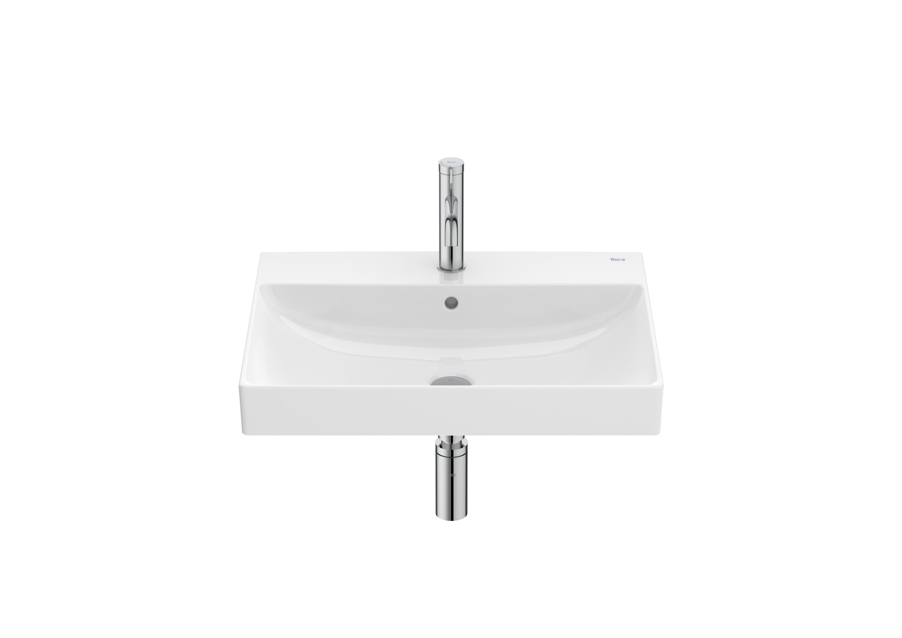 Wall-hung Fineceramic® basin - White