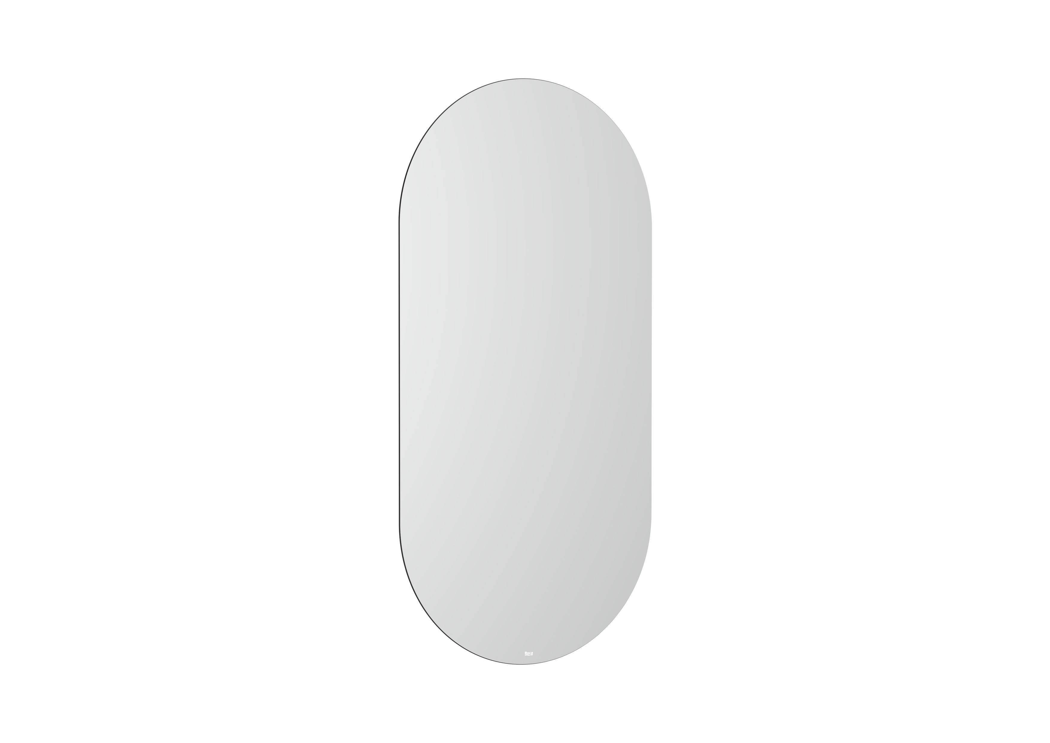 Oval mirror with perimetral LED lighting