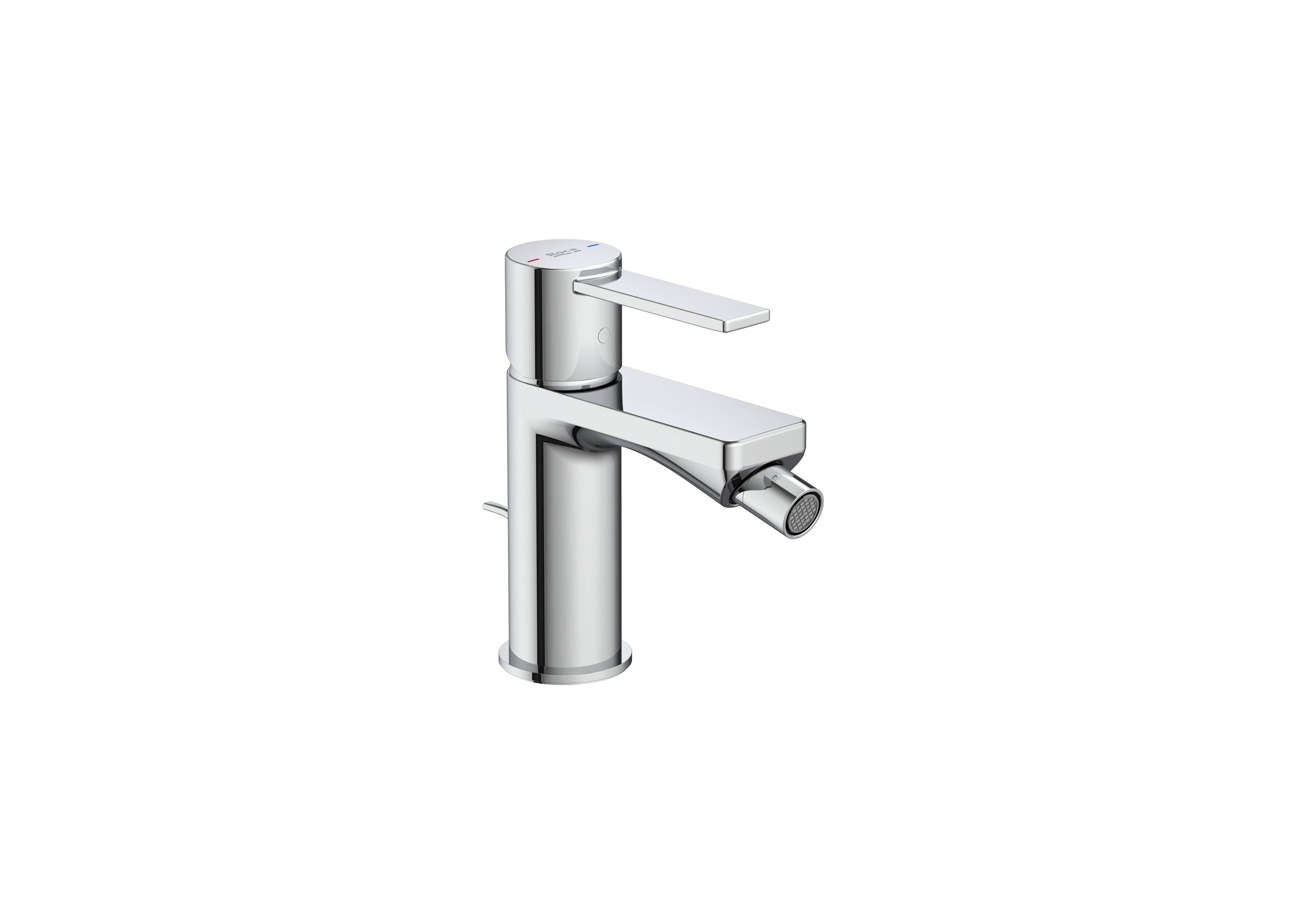 Bidet mixer with pop-up waste