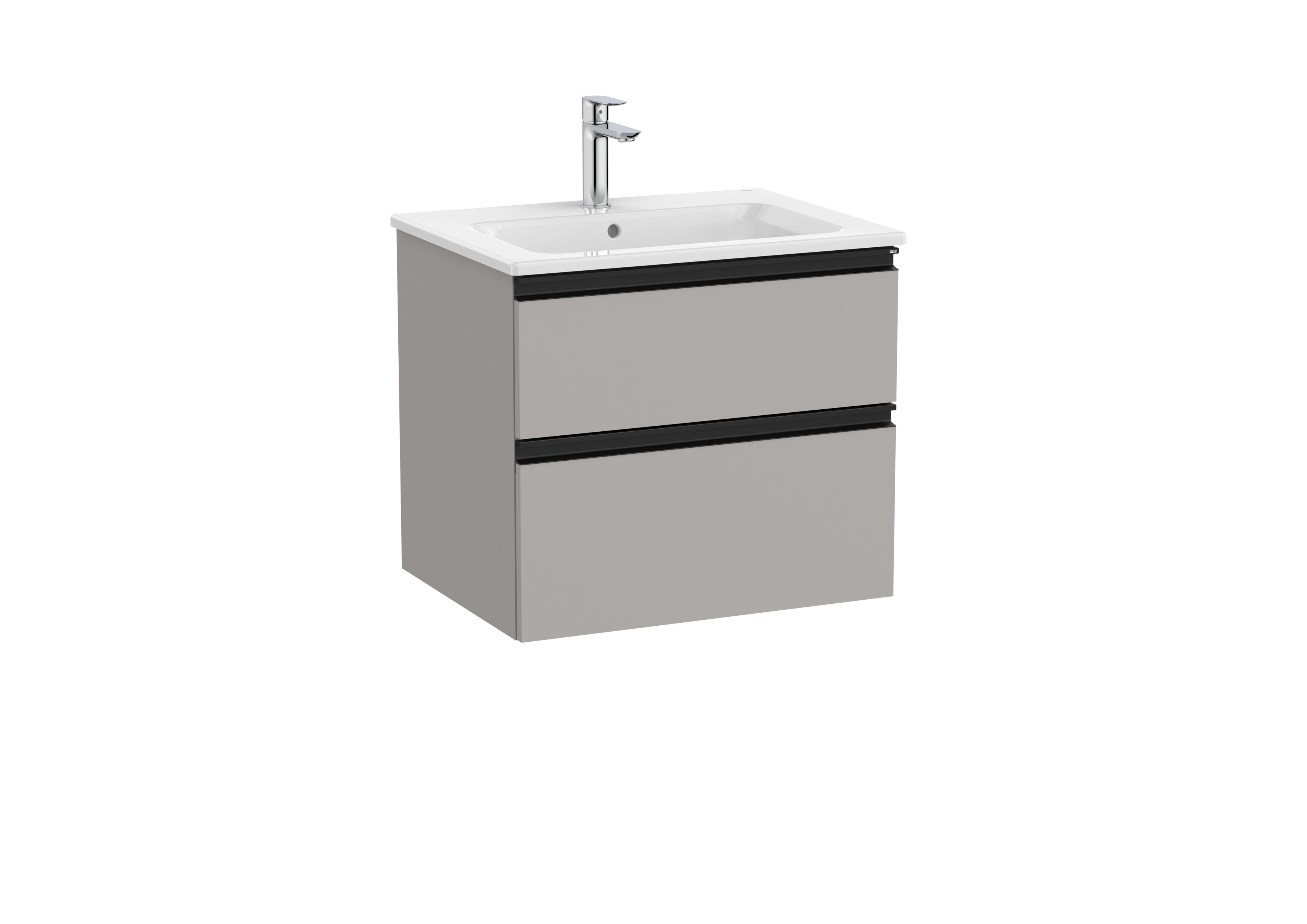 Vanity unit with 2 drawers and basin - Matt Grey