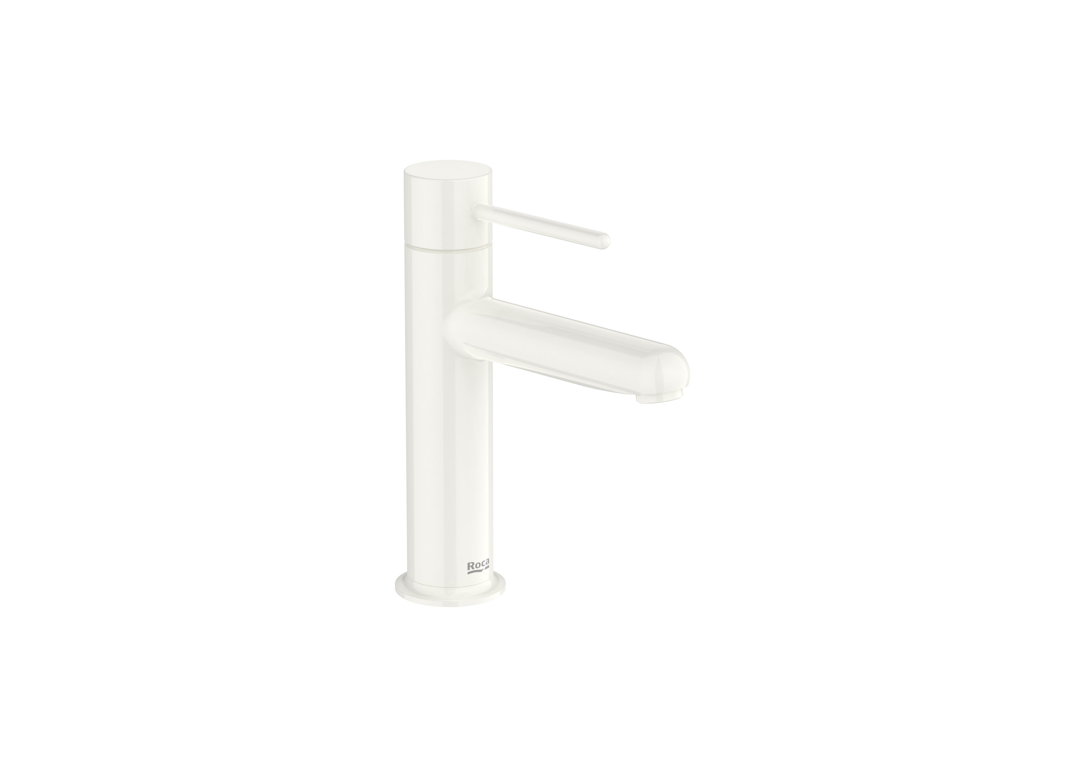 Basin mixer smooth body with Pin handle. S-SIZE - Glossy White