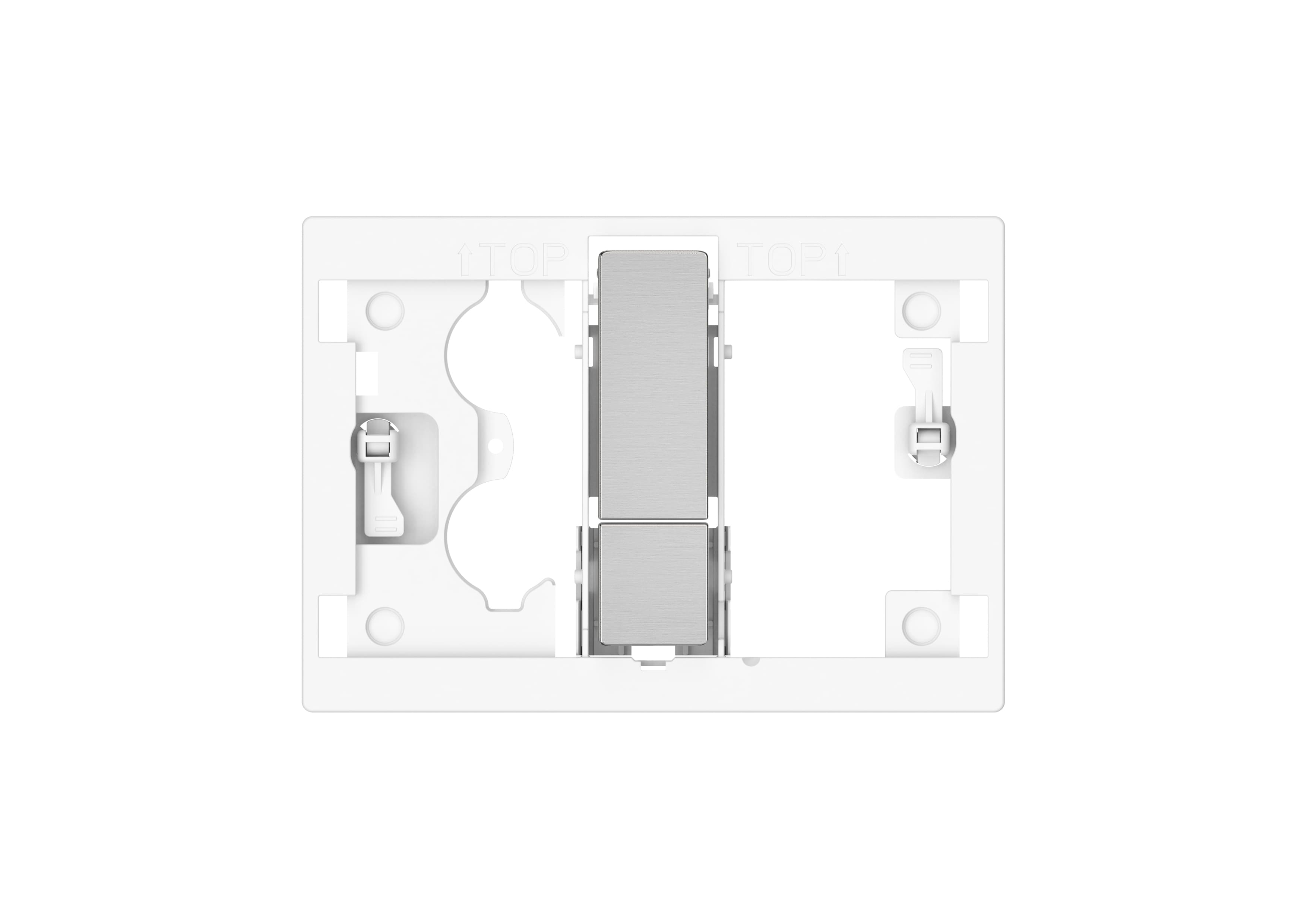 PS4 (DUPLO S) - Dual flush push buttons only. To be combined with PS4 front panel for concealed cistern. Cable technology. No tools required for installation. - Stainless Steel
