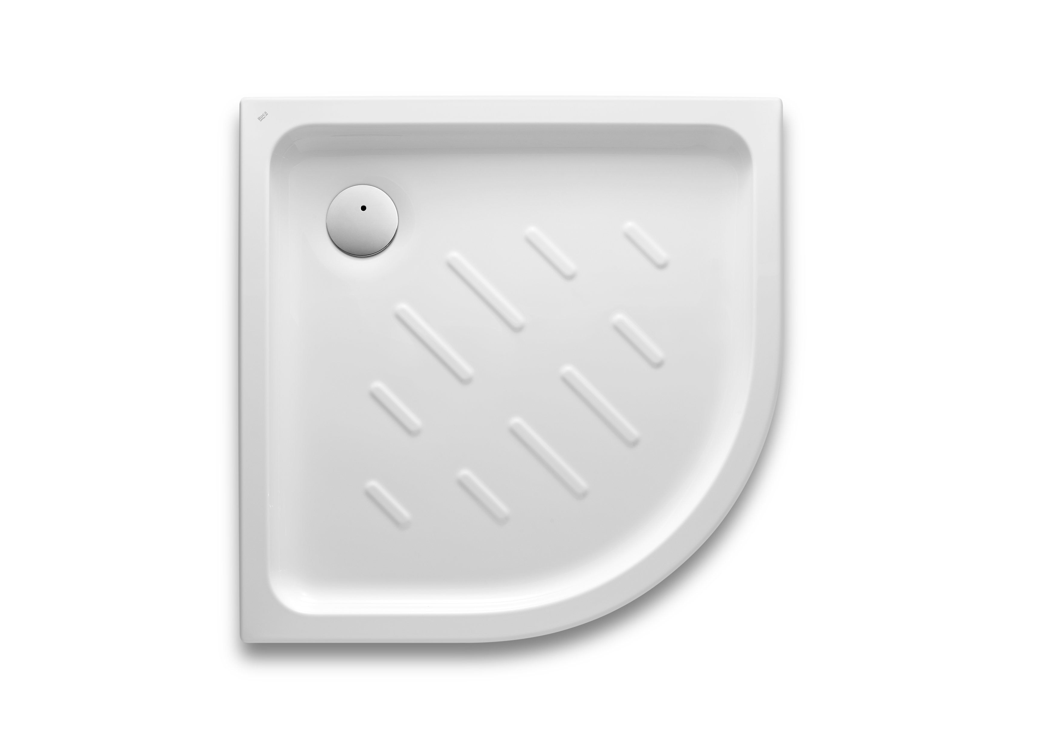 Corner acrylic shower tray with anti-slip base