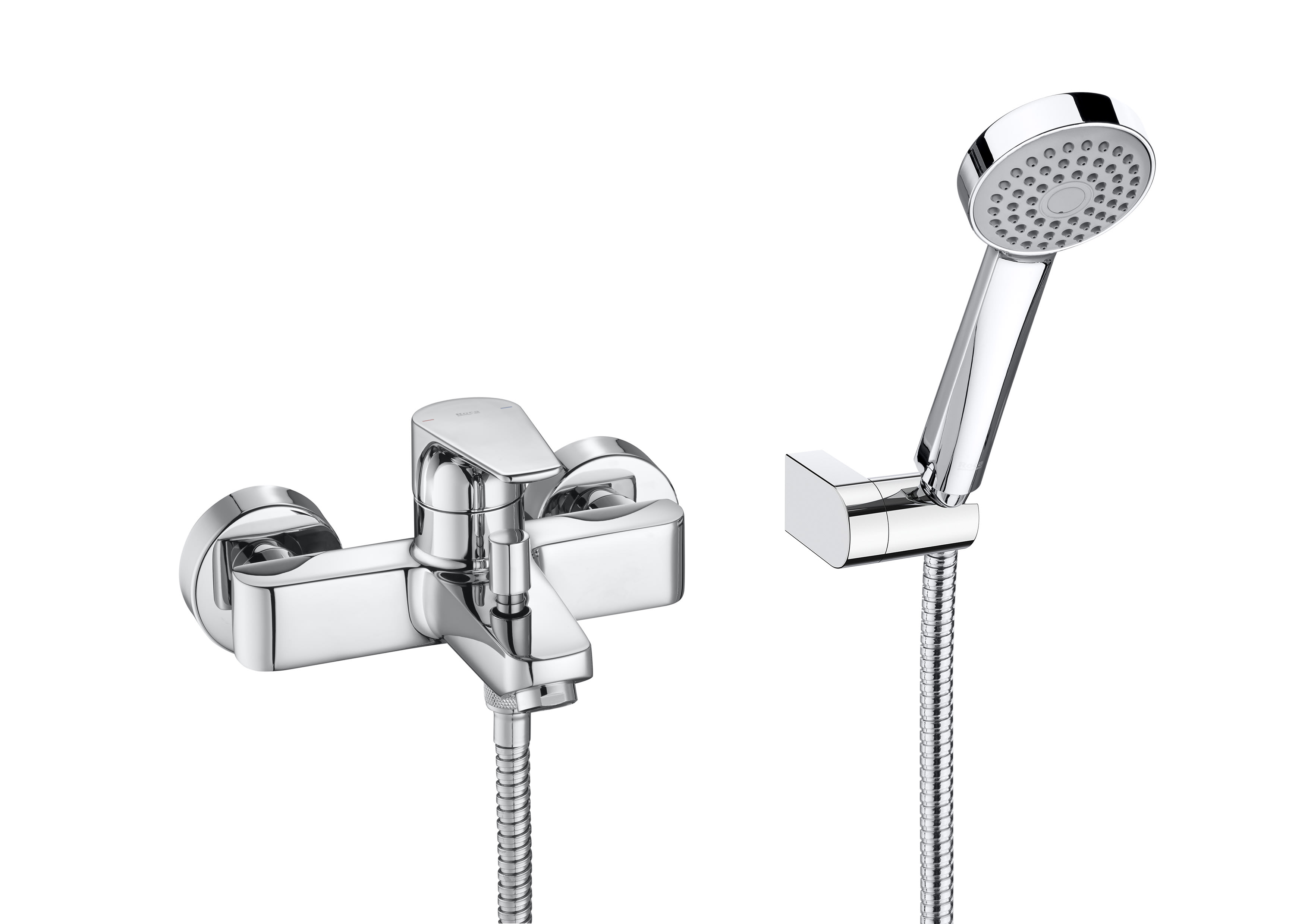 Wall mounted bath-shower mixer