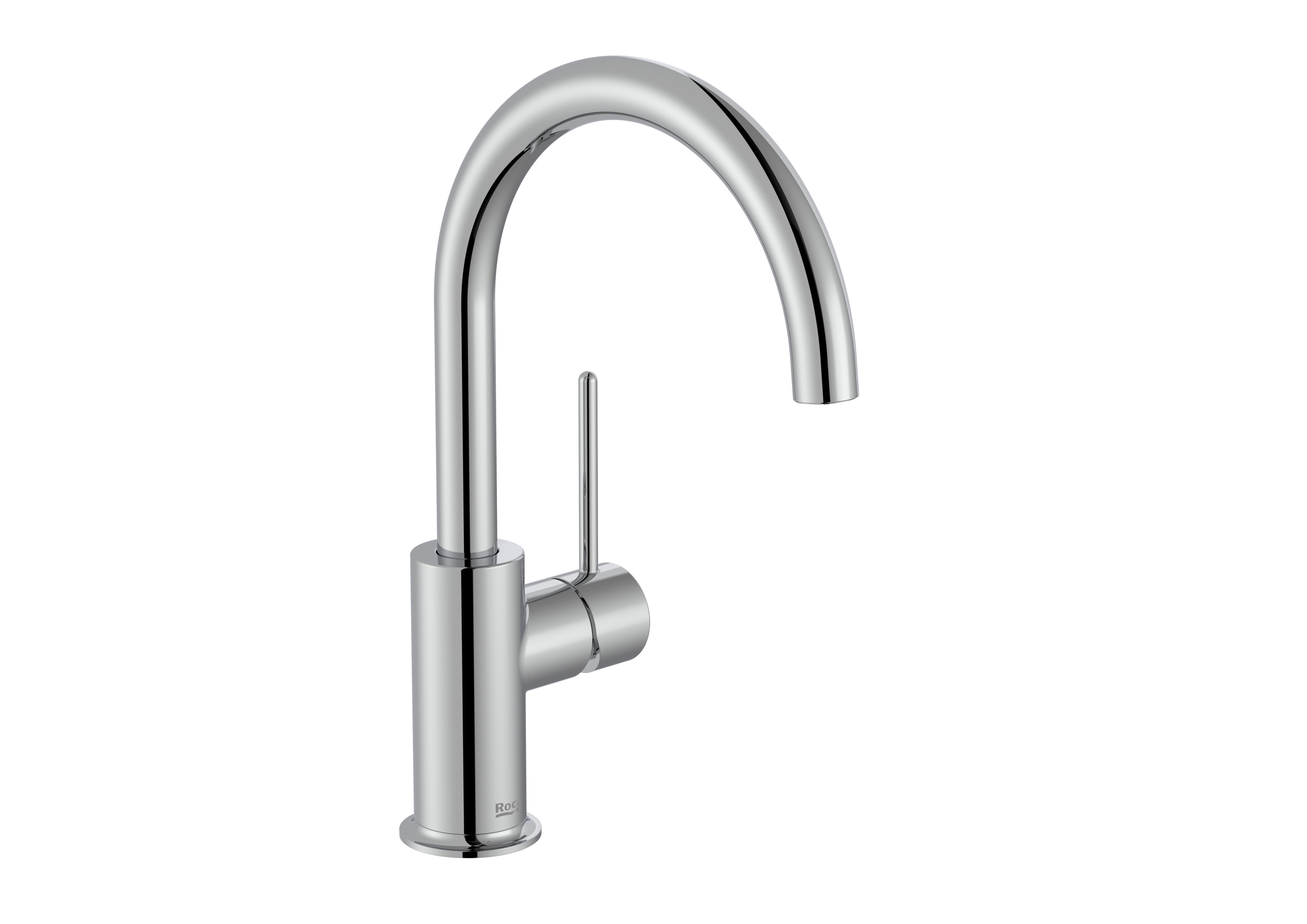 Basin mixer smooth body, integrated lateral Pin handle. L-SIZE - Chrome