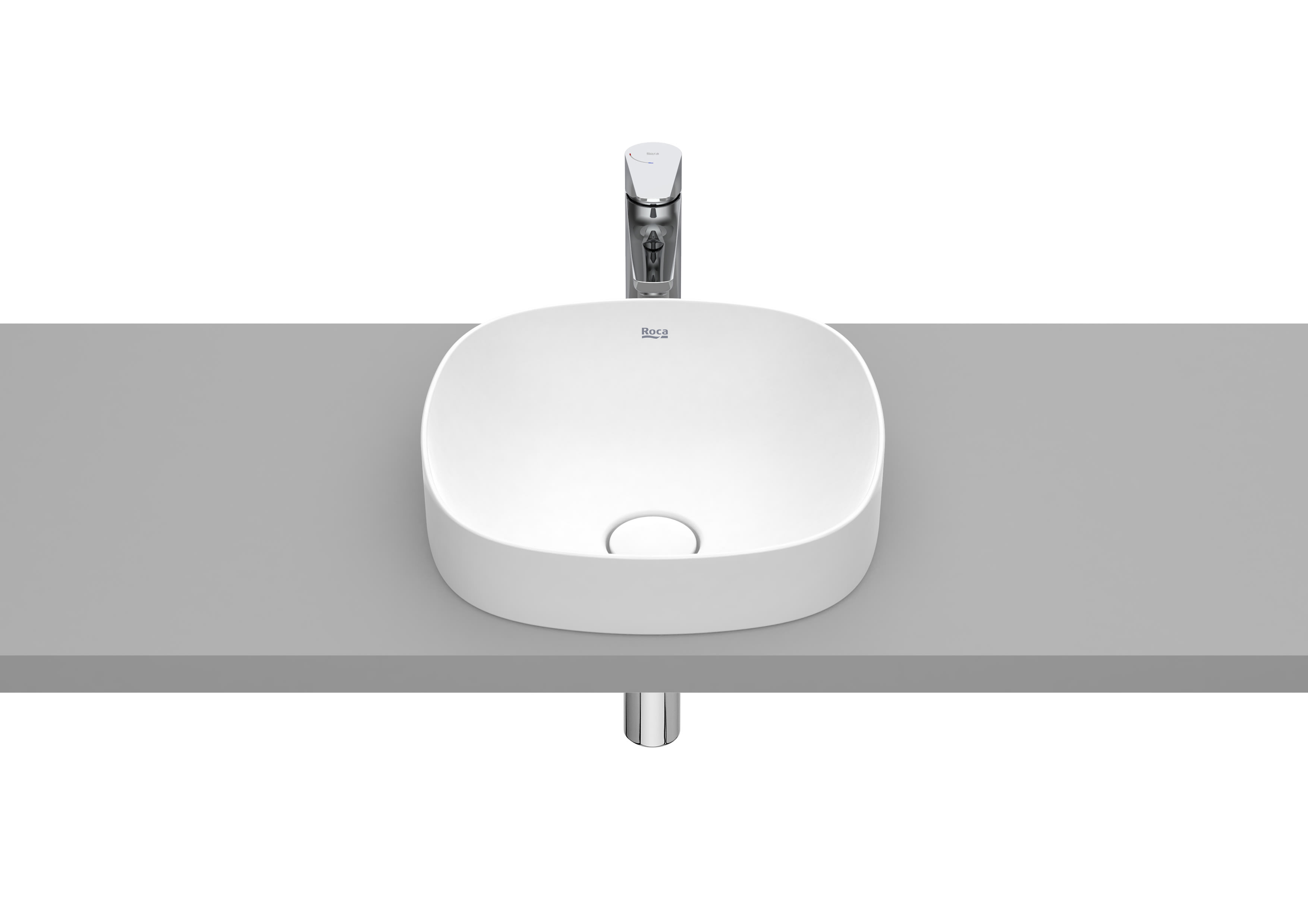 SOFT - In countertop FINECERAMIC® basin - Matt White
