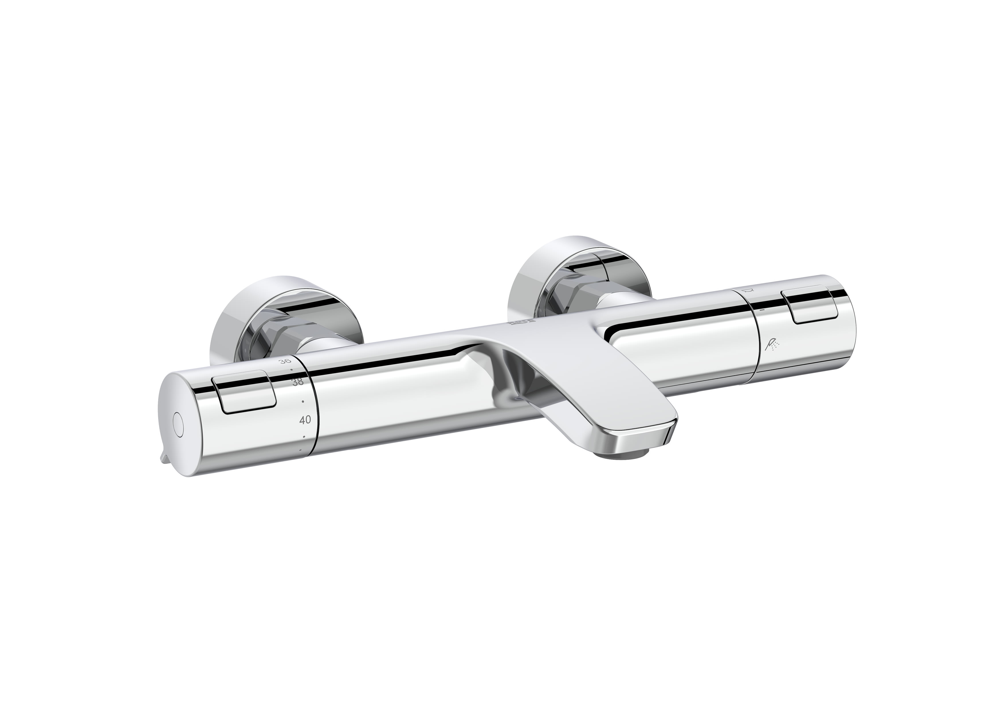 Wall-mounted thermostatic bath-shower mixer with automatic diverter