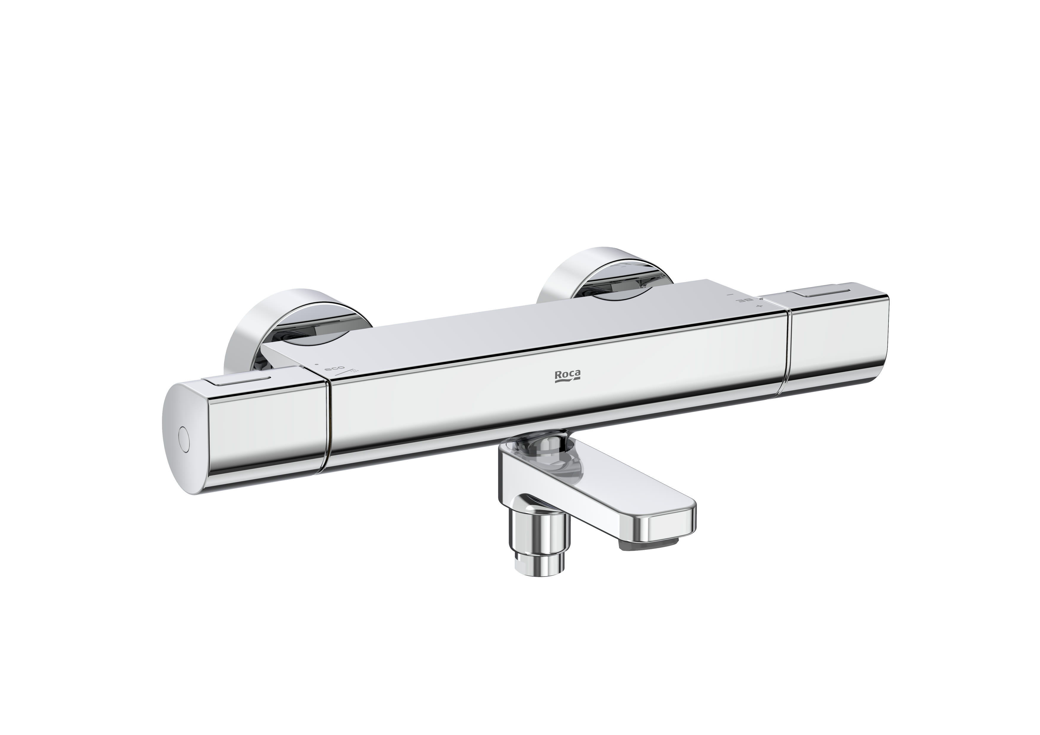Wall-mounted bath-shower mixer - Chrome
