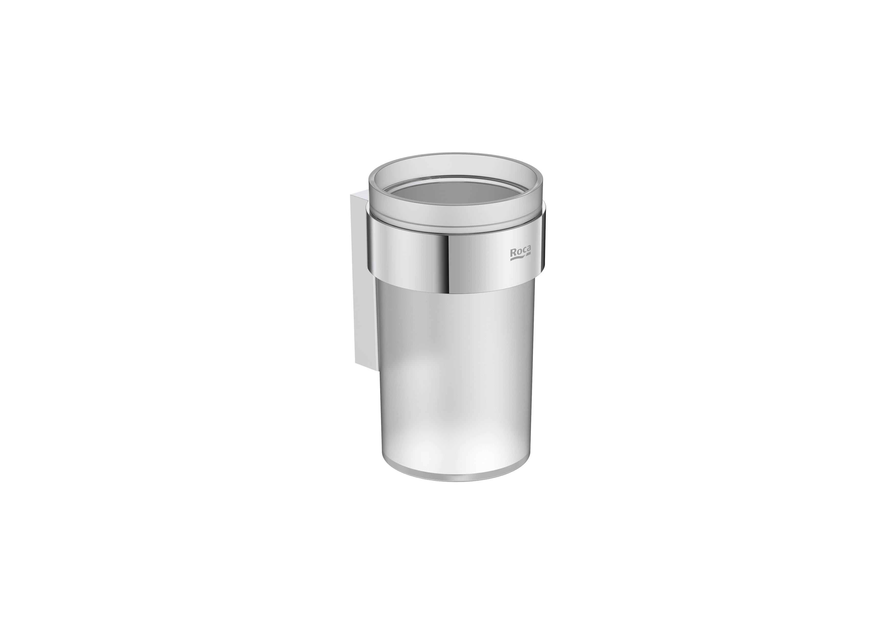 Wall-mounted glass tumbler - Chrome
