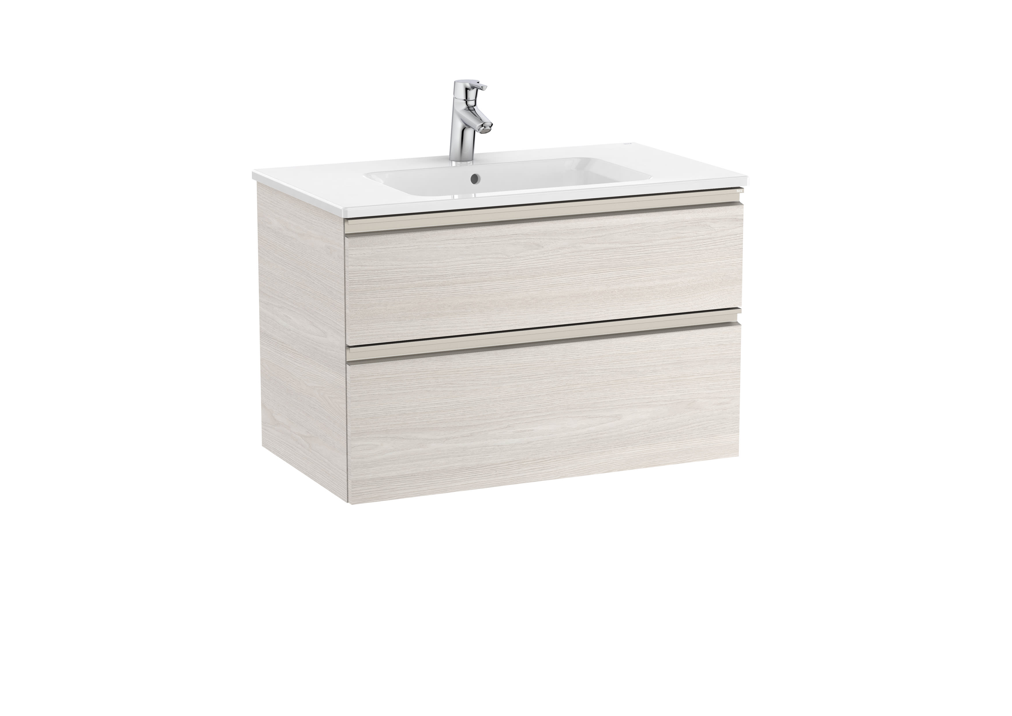 Vanity unit with 2 drawers and basin - Nordic Ash