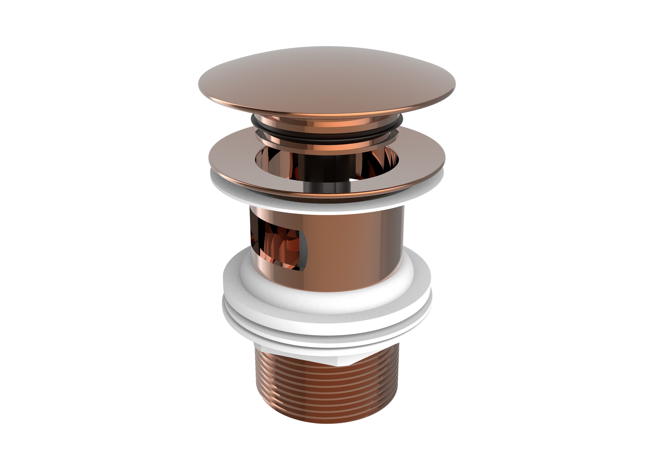 Click-clack universal waste. Vitreous plug Ø 65 - Rose gold