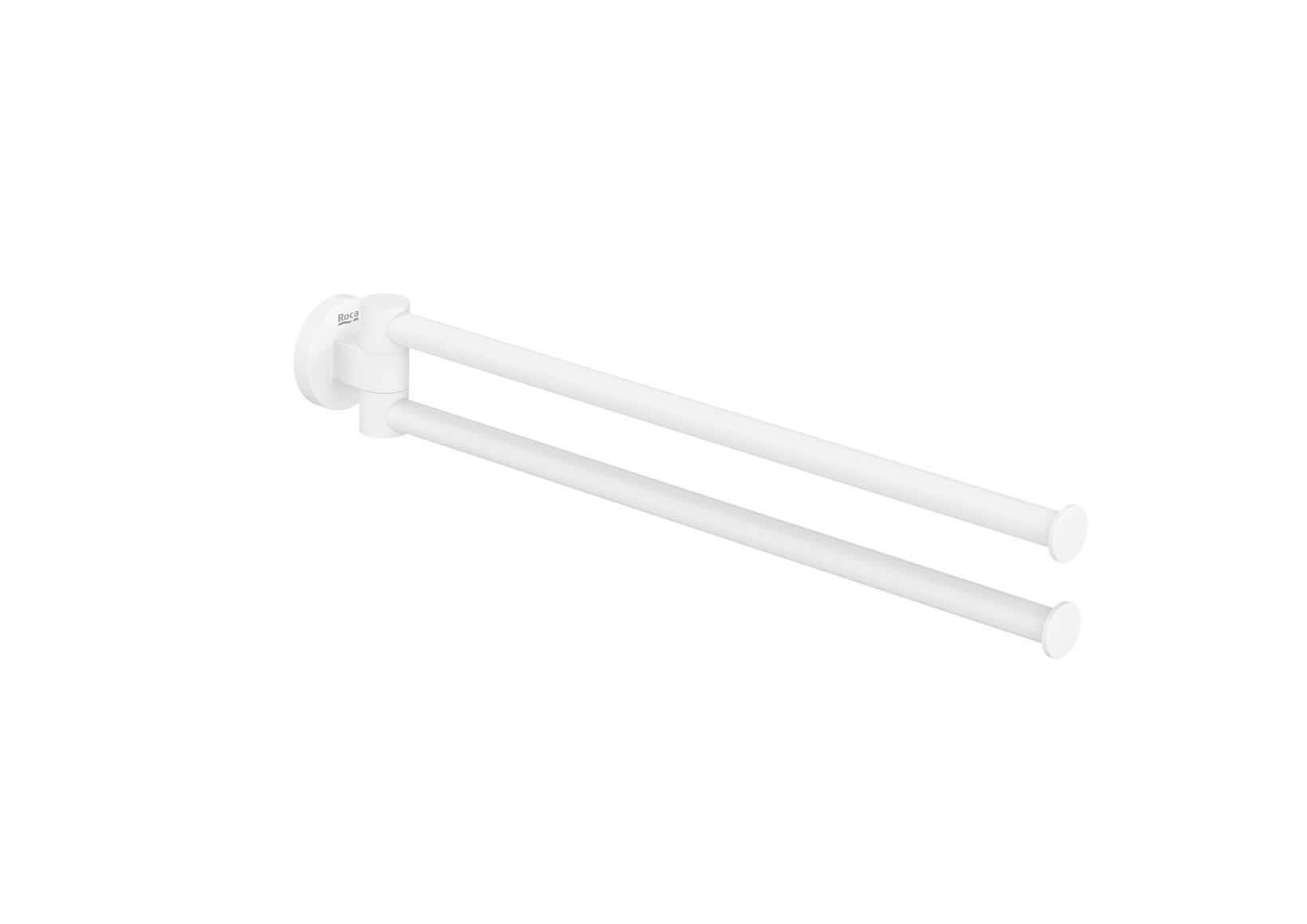 Double towel rail - Matt White
