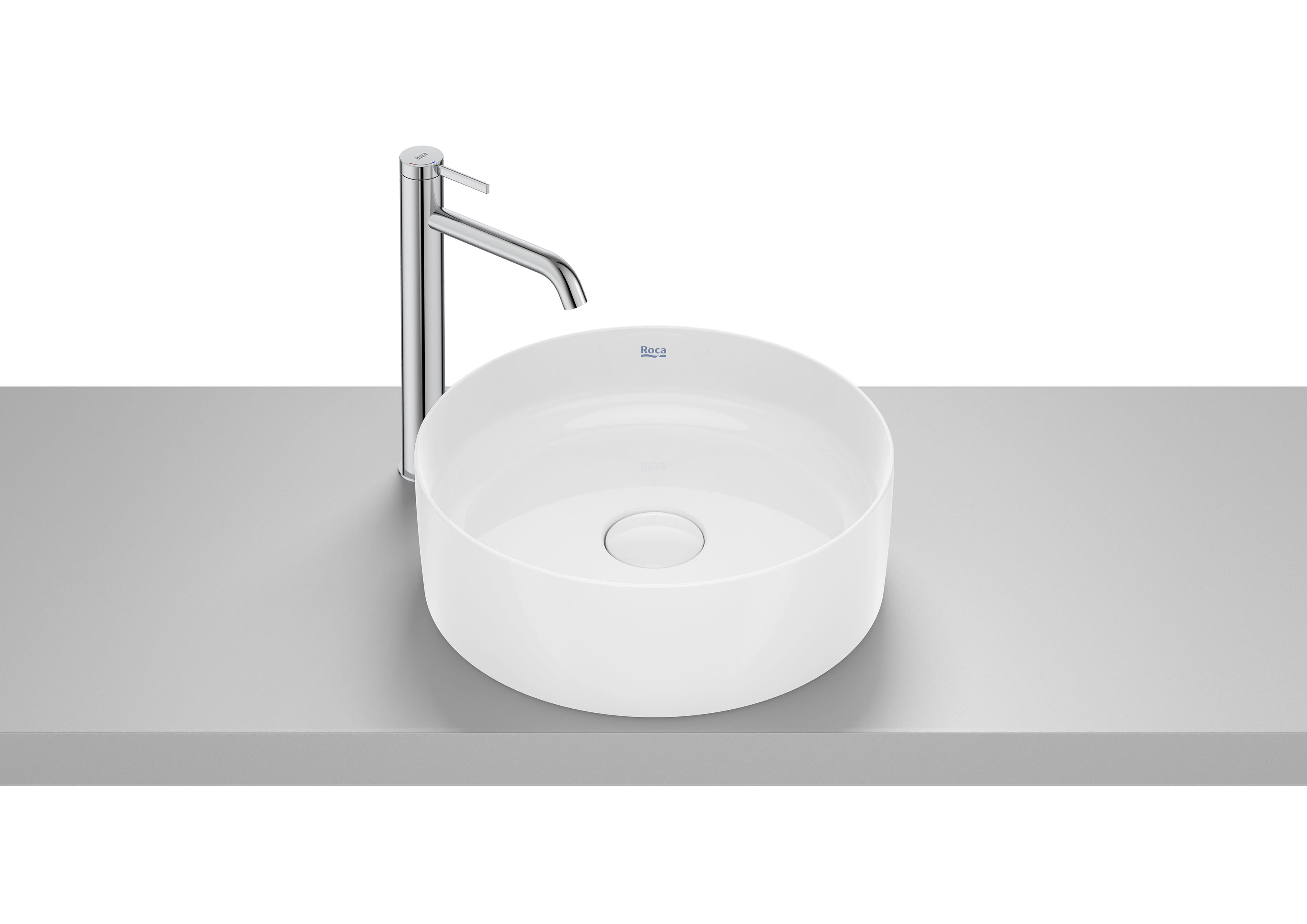 FINECERAMIC® Over Countertop Basin without taphole - White