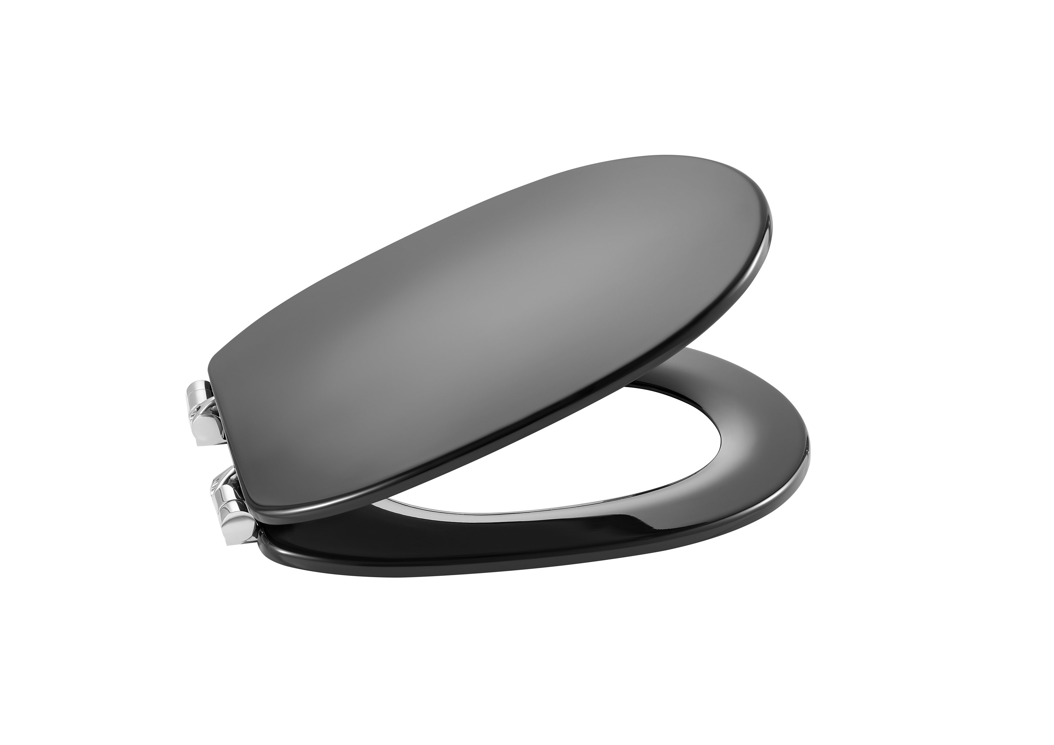 Soft-closing SUPRALIT® toilet seat and cover - Dark grey