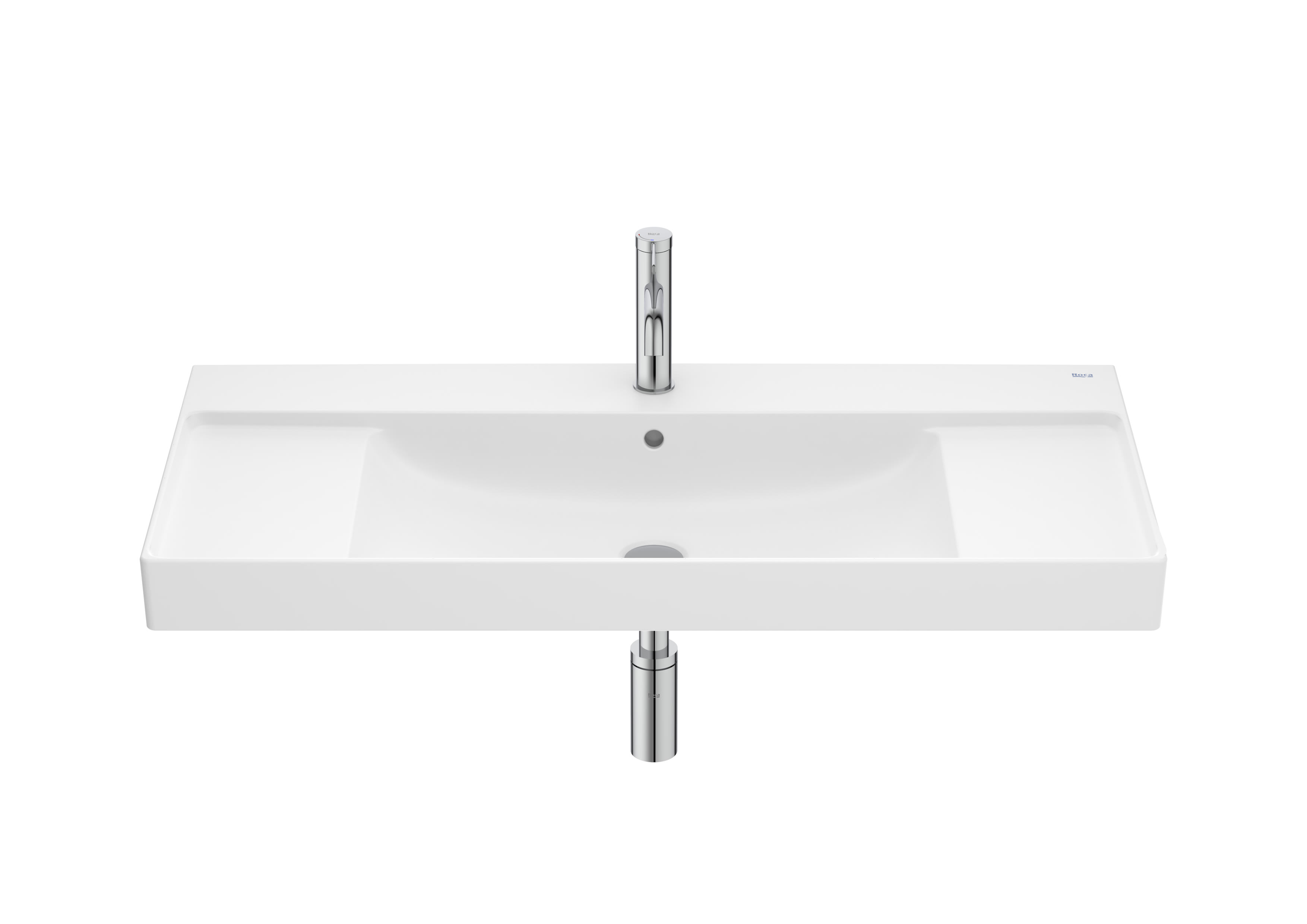 Wall-hung Fineceramic® basin - Matt White