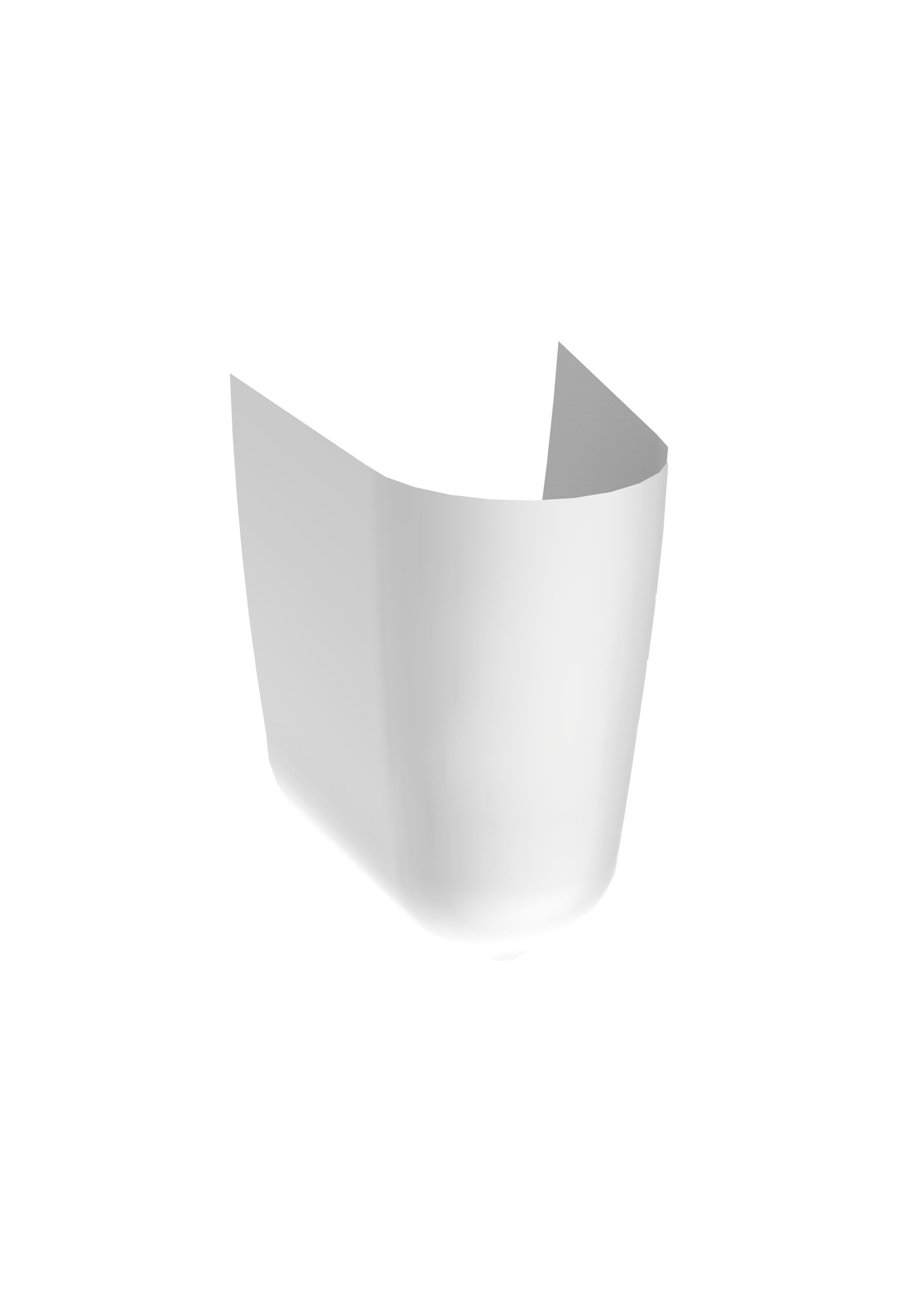 Vitreous china semi-pedestal for basin