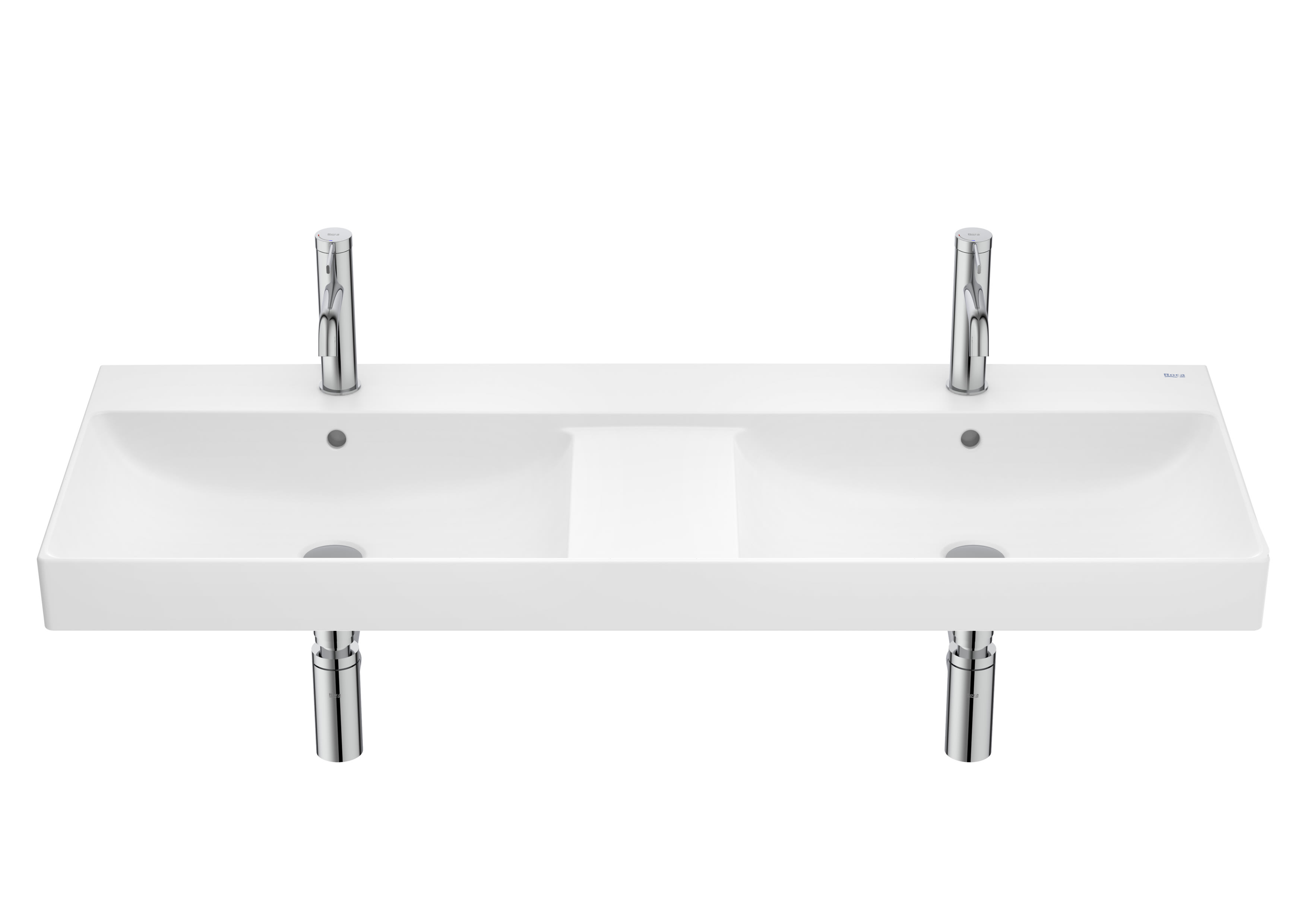 Wall-hung Fineceramic® basin - Matt White