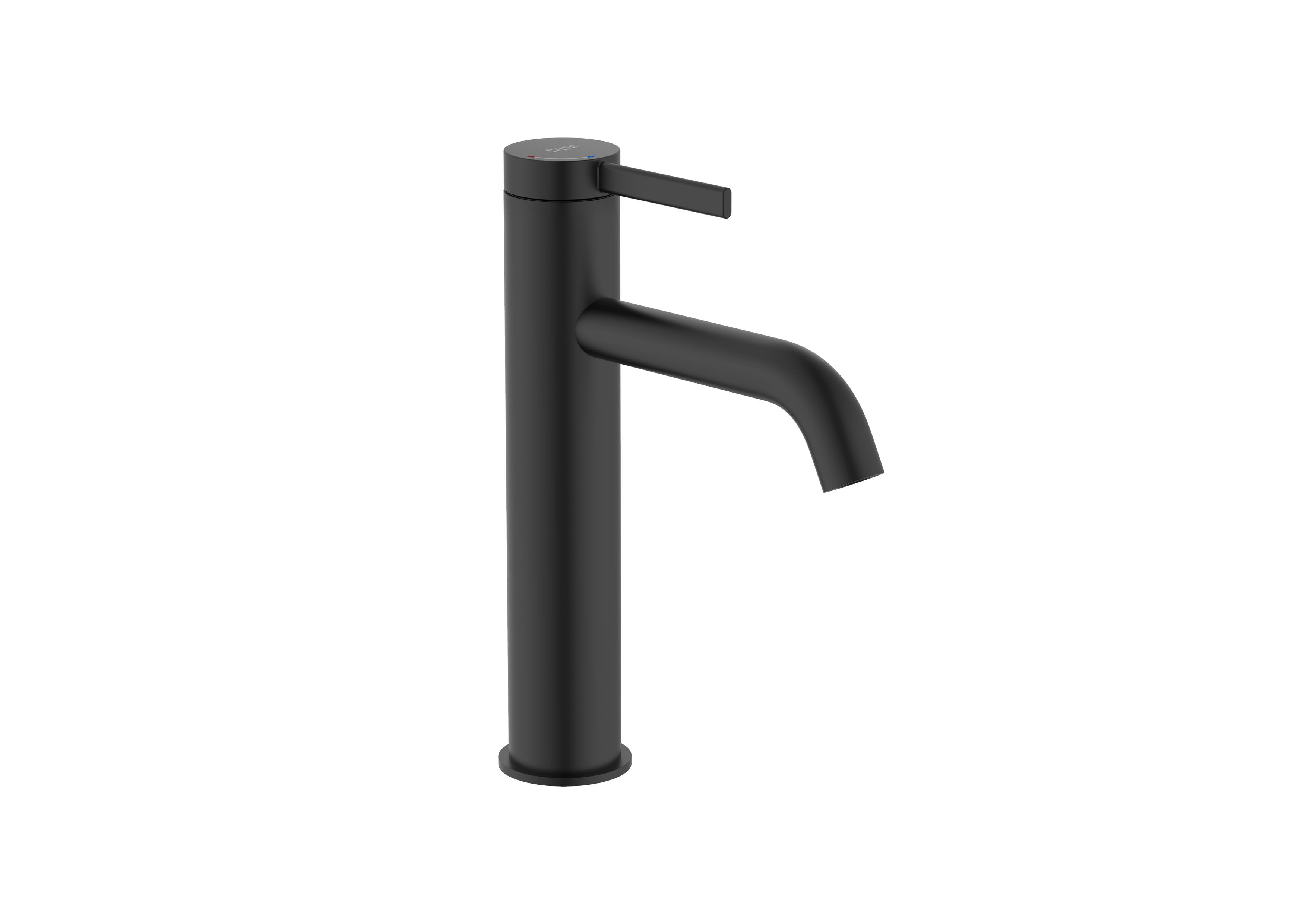 Basin mixer medium height smooth body with click clack waste