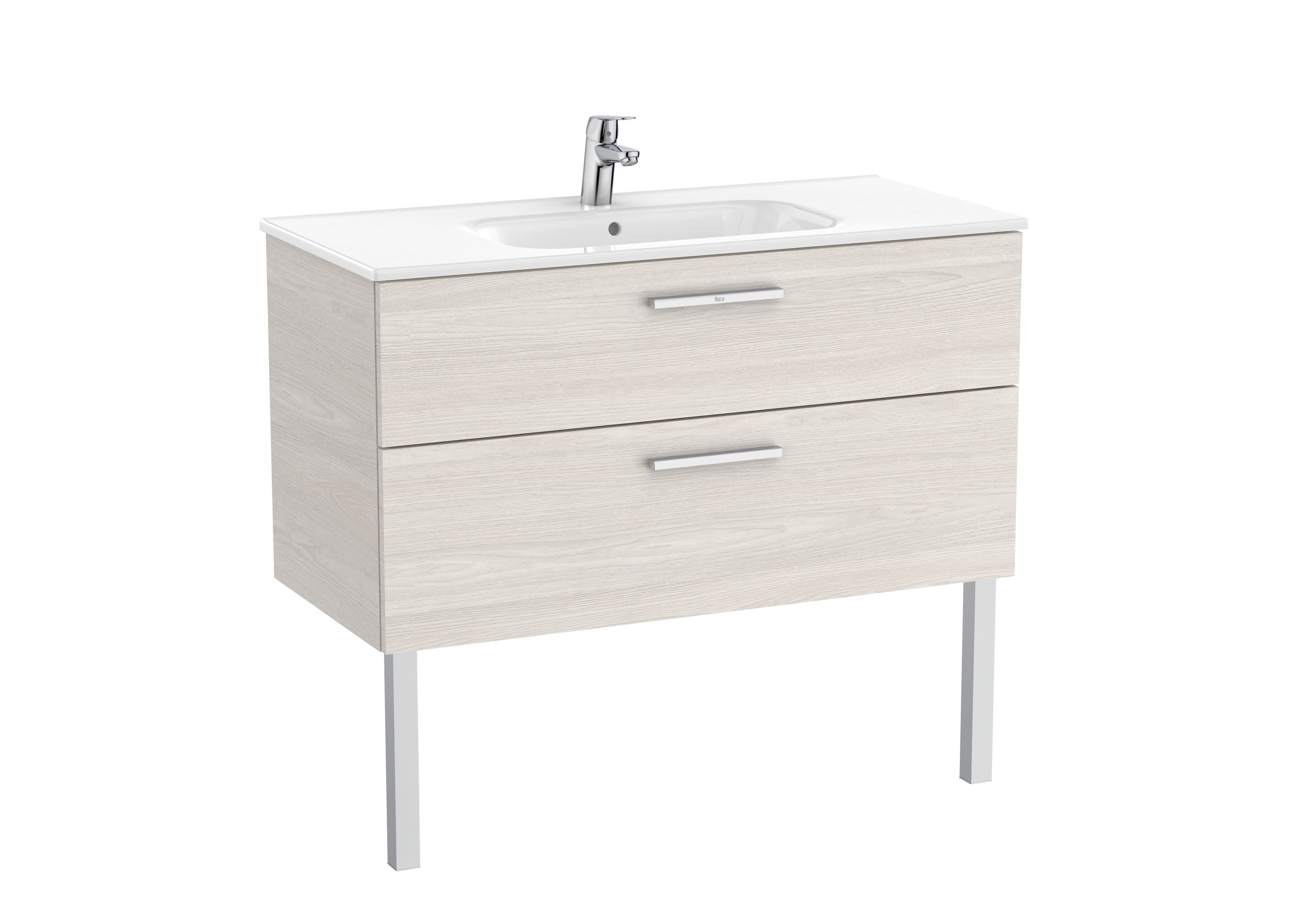 Vanity Unit with 2 drawers and basin - Nordic Ash