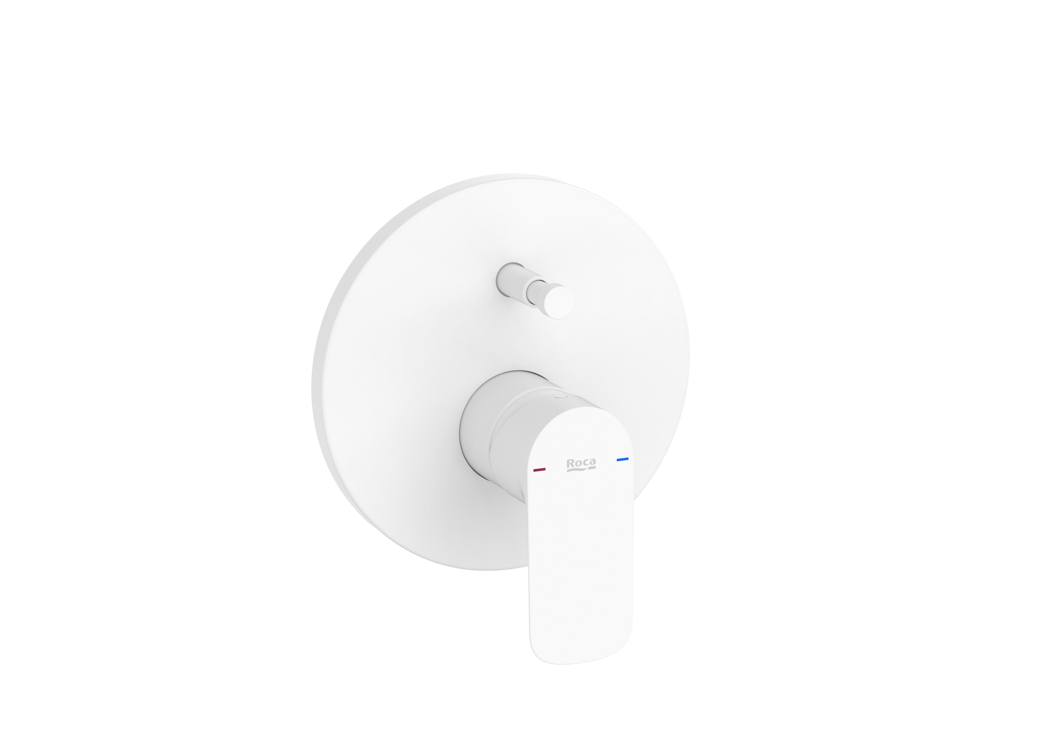 Built-in bath-shower mixer with automatic diverter and 2 outlets - White