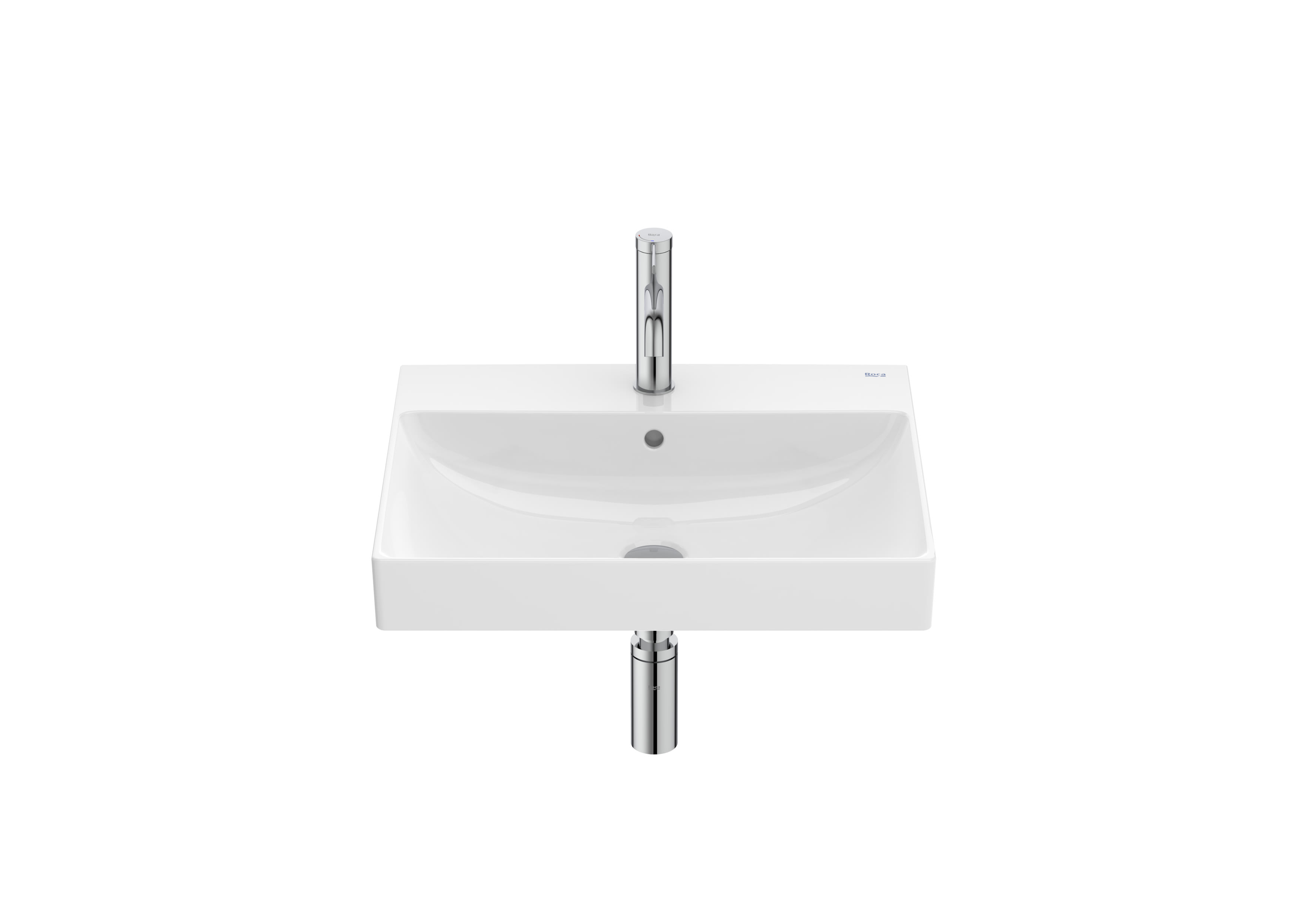 Wall-hung Fineceramic® basin - White
