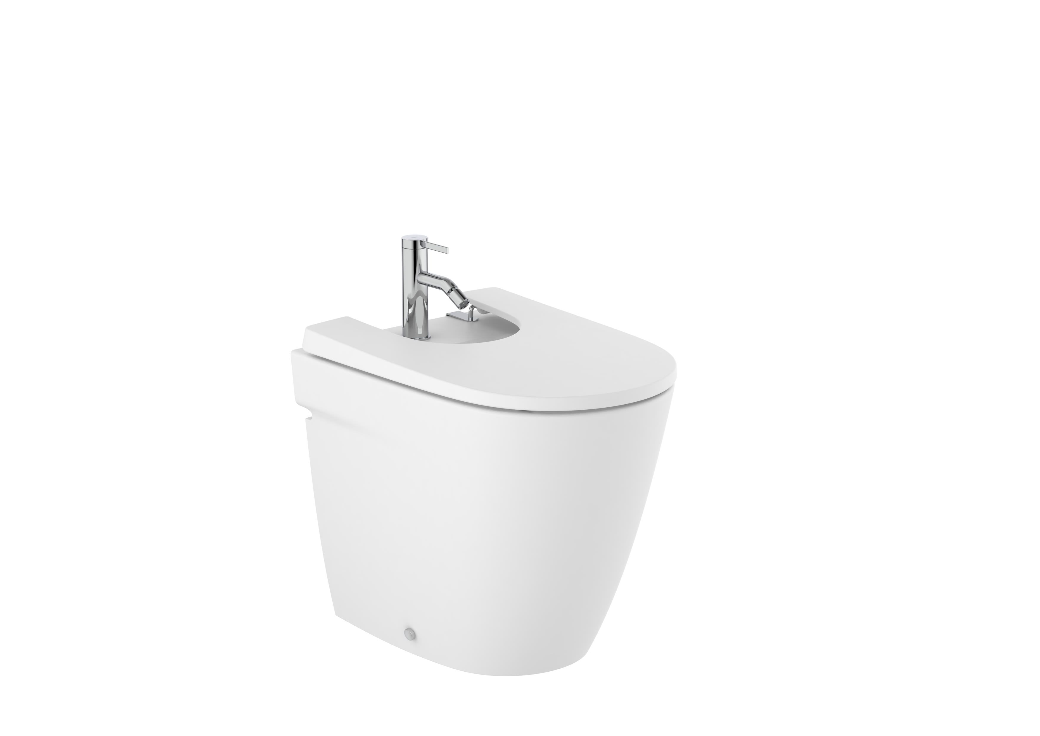 Vitreous china back to wall bidet - Matt White