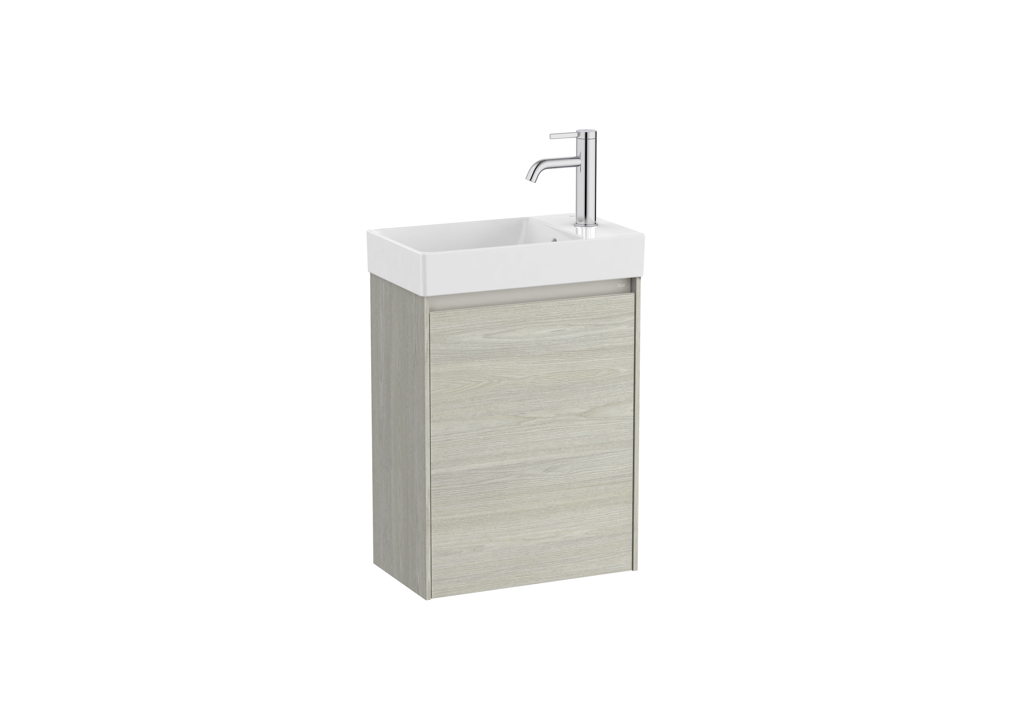 Unik (compact base unit with one door and basin) - Light Oak