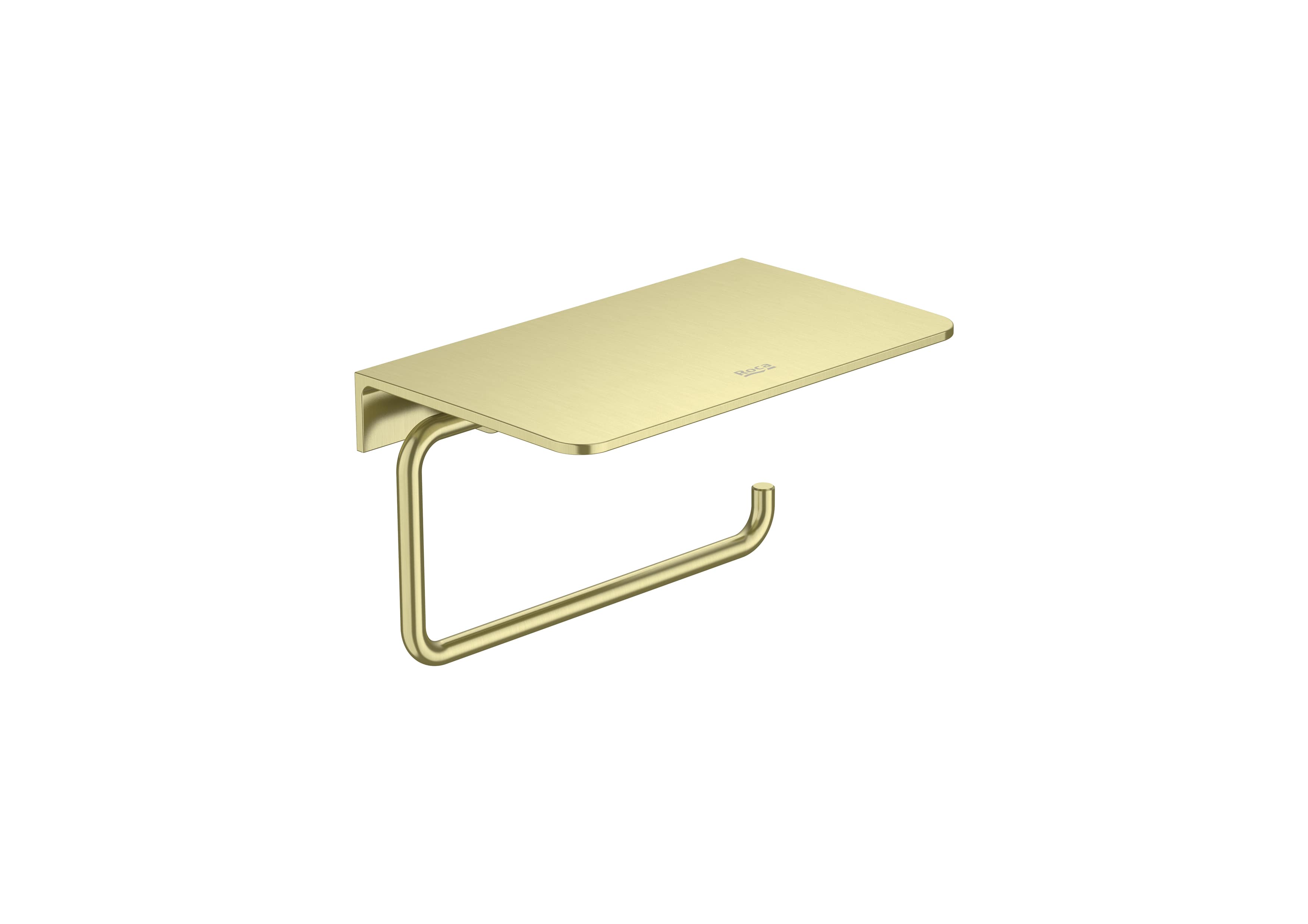 Toilet roll holder without cover - Brushed Brass