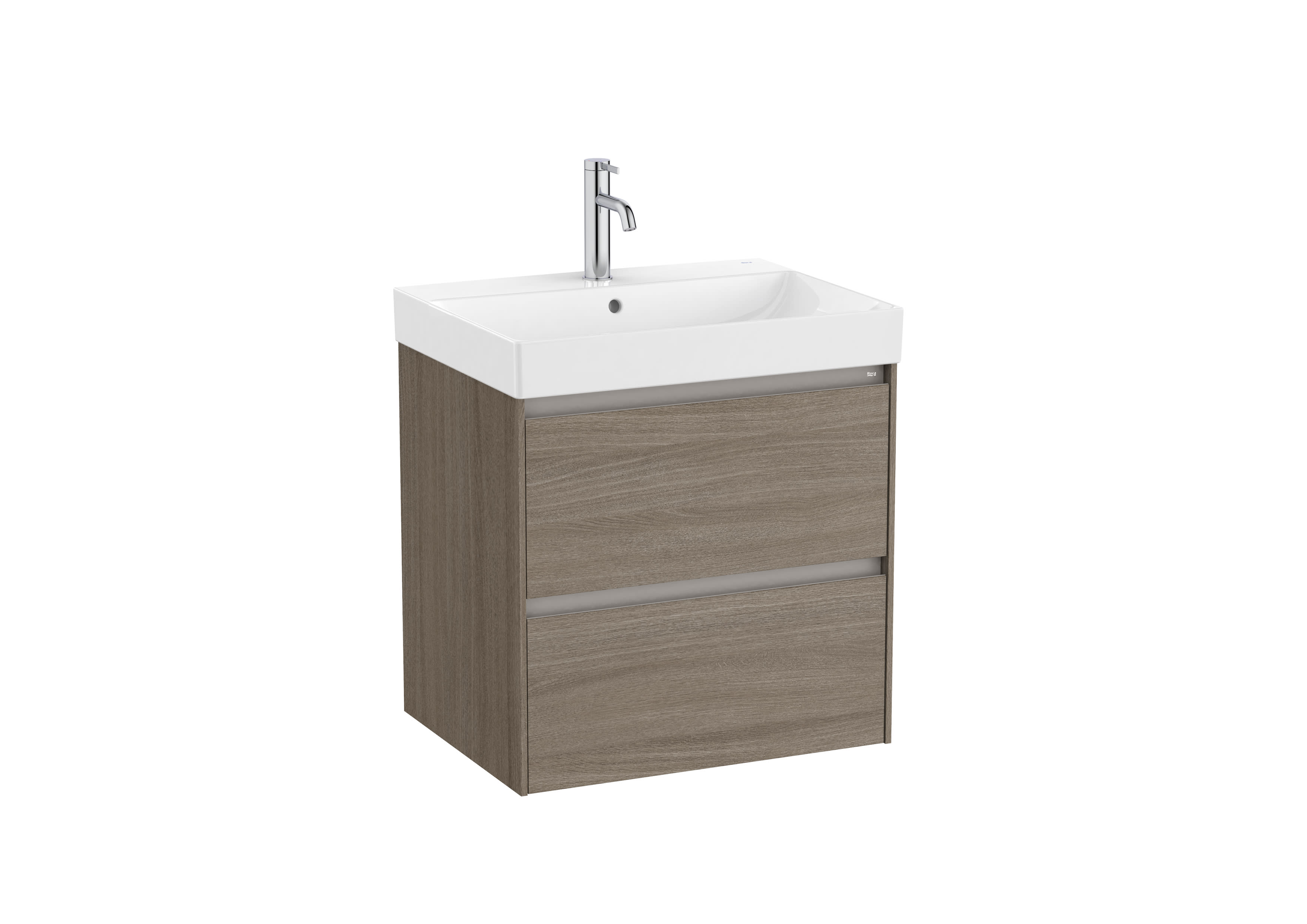 Unik (base unit with two drawers and basin) - Dark Elm