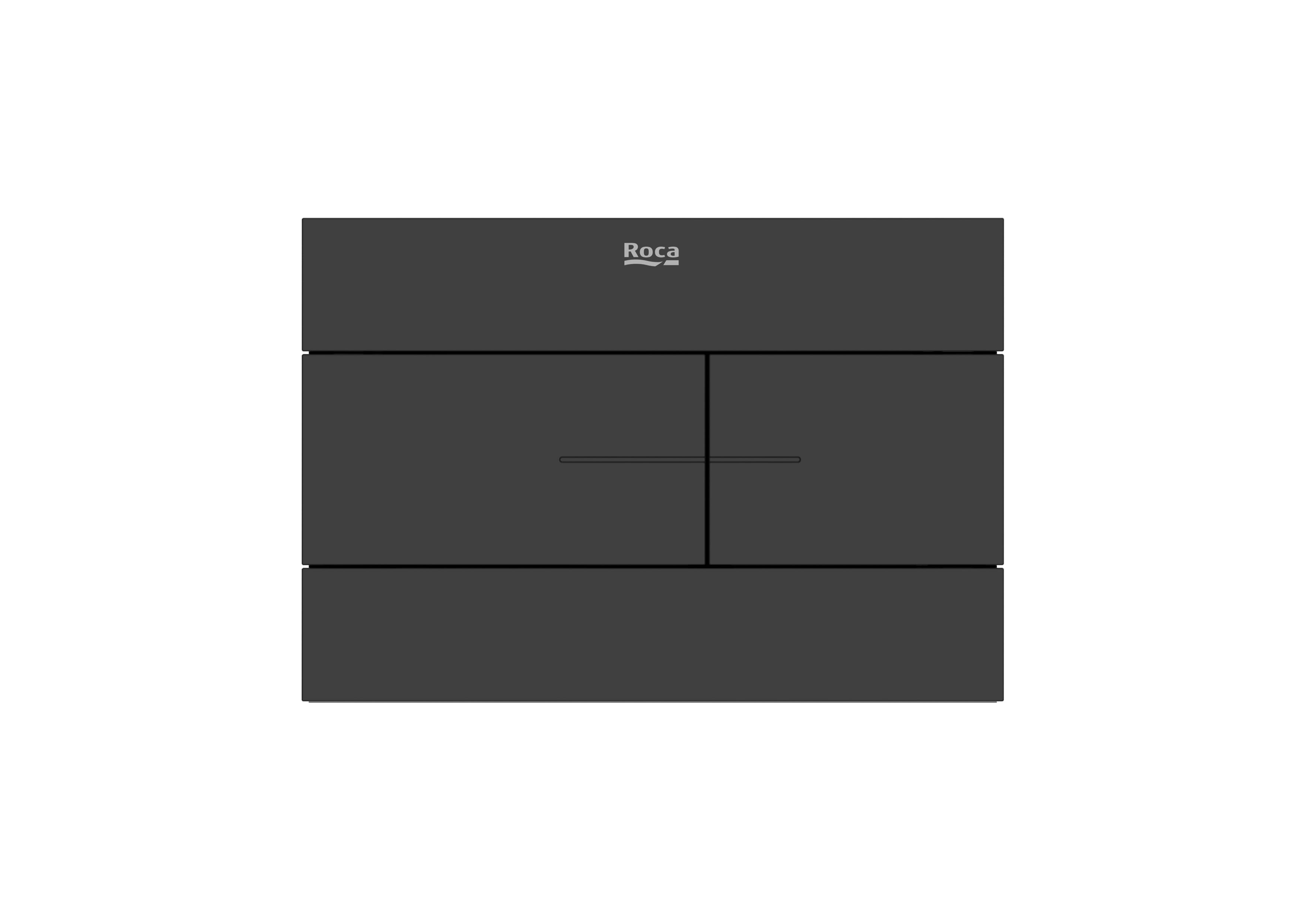 PS2 (DUPLO S) - Dual flush operating plate for concealed cistern. Cable technology. No tools required for installation. - Matt black