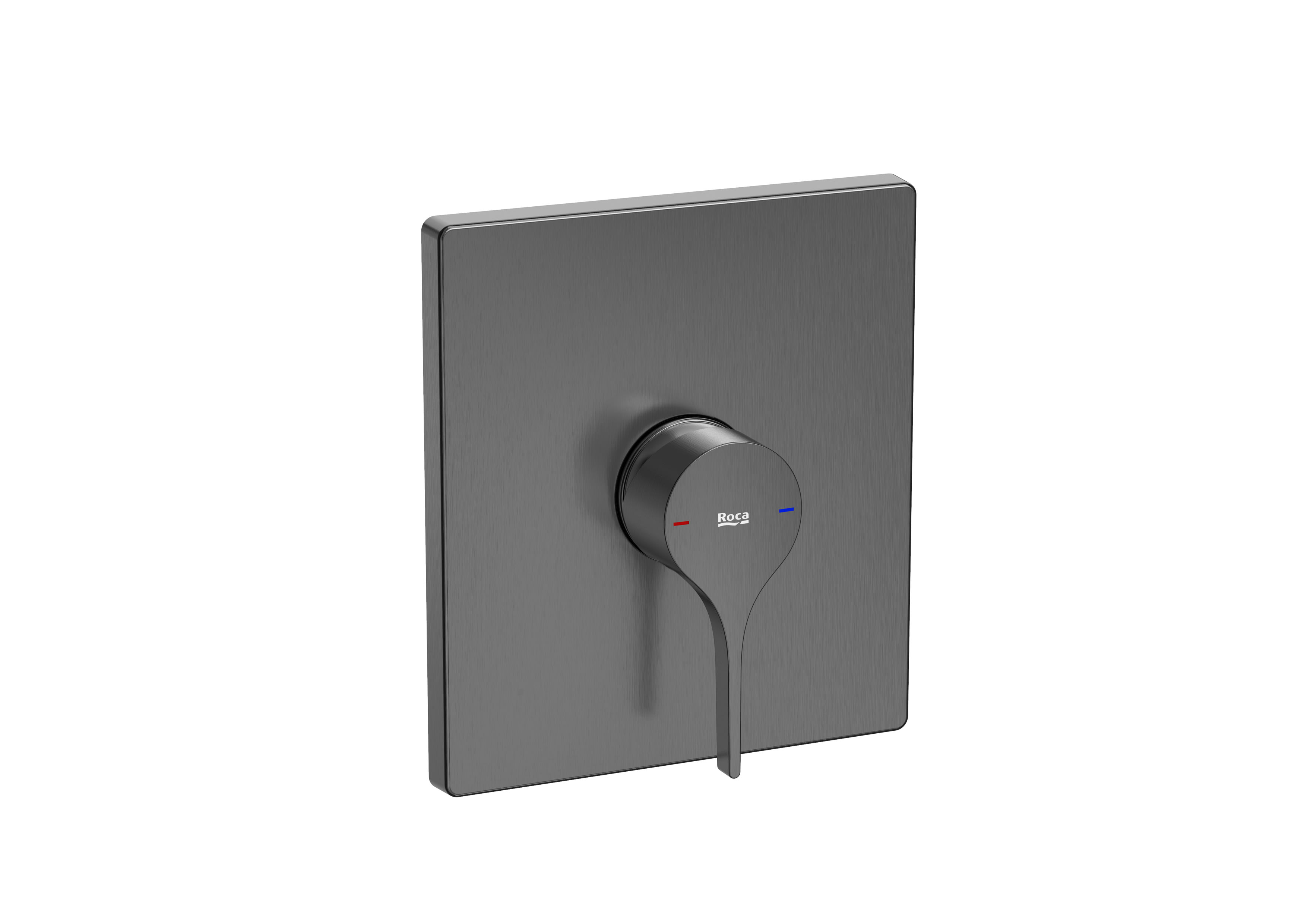 Built-in bath or shower mixer with 1 outlet Required: RocaBox A525869403 - Brushed Titanium Black