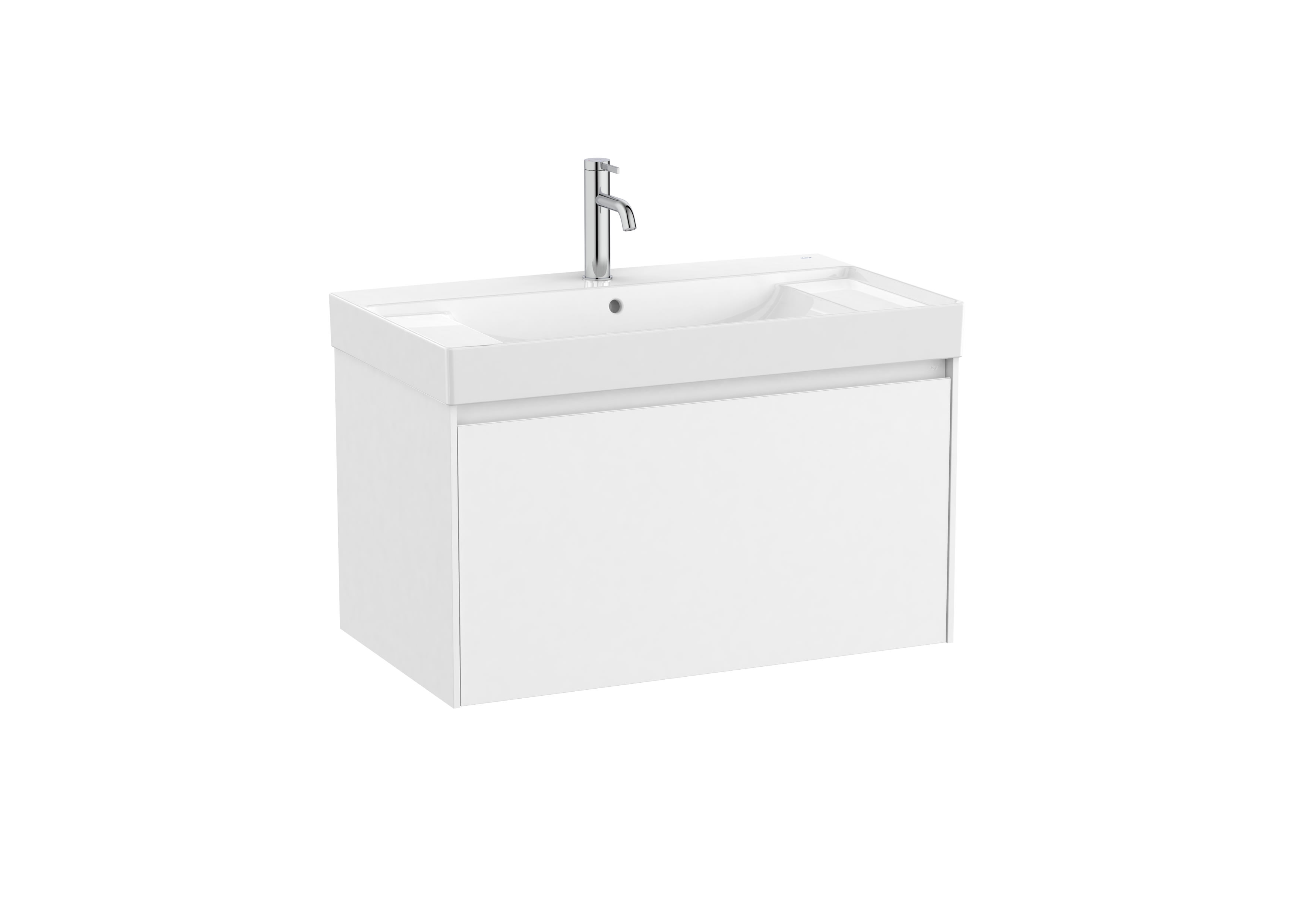 Unik (base unit with one drawer and basin) - Matt White