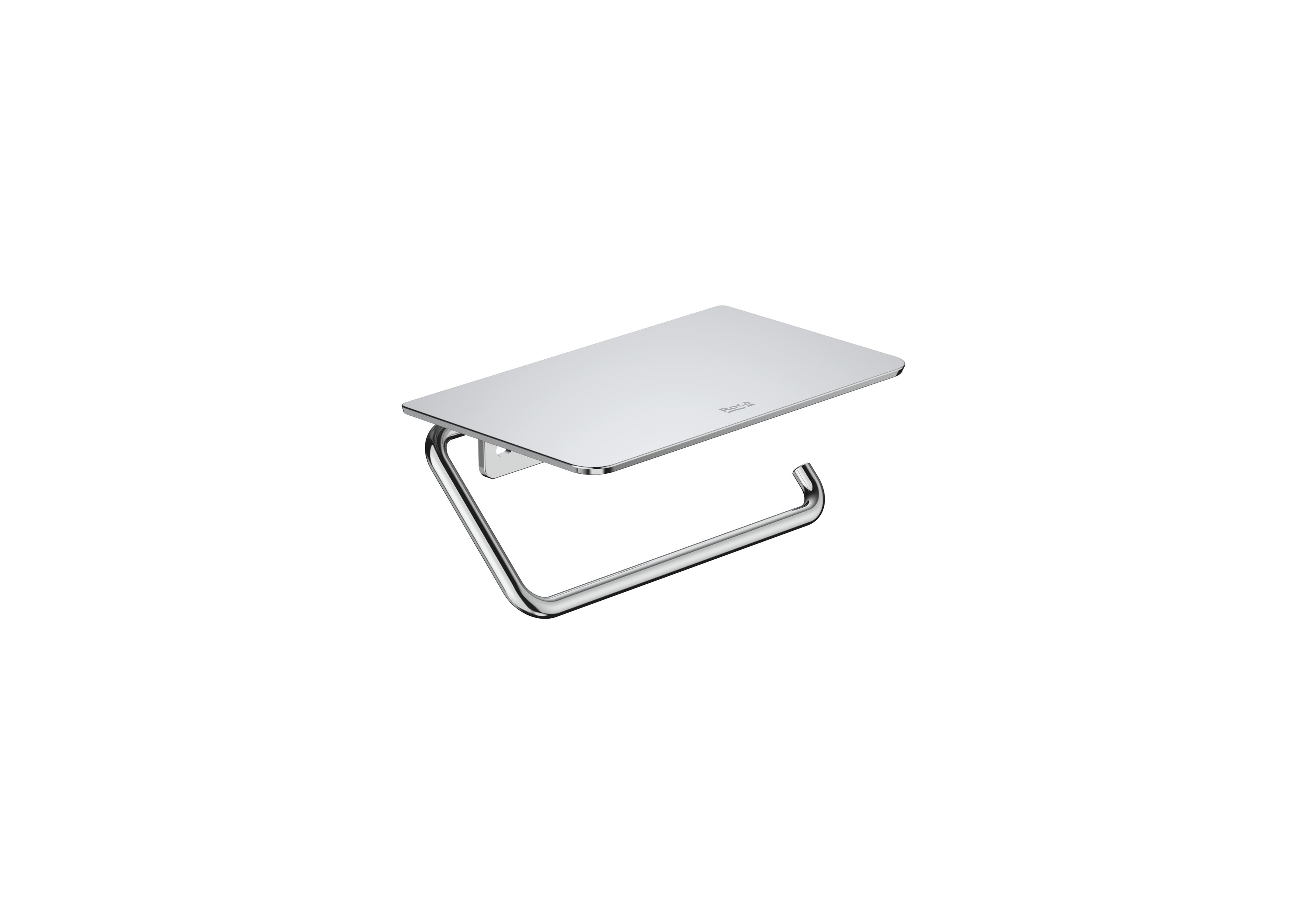 Toilet roll holder with cover - Chrome