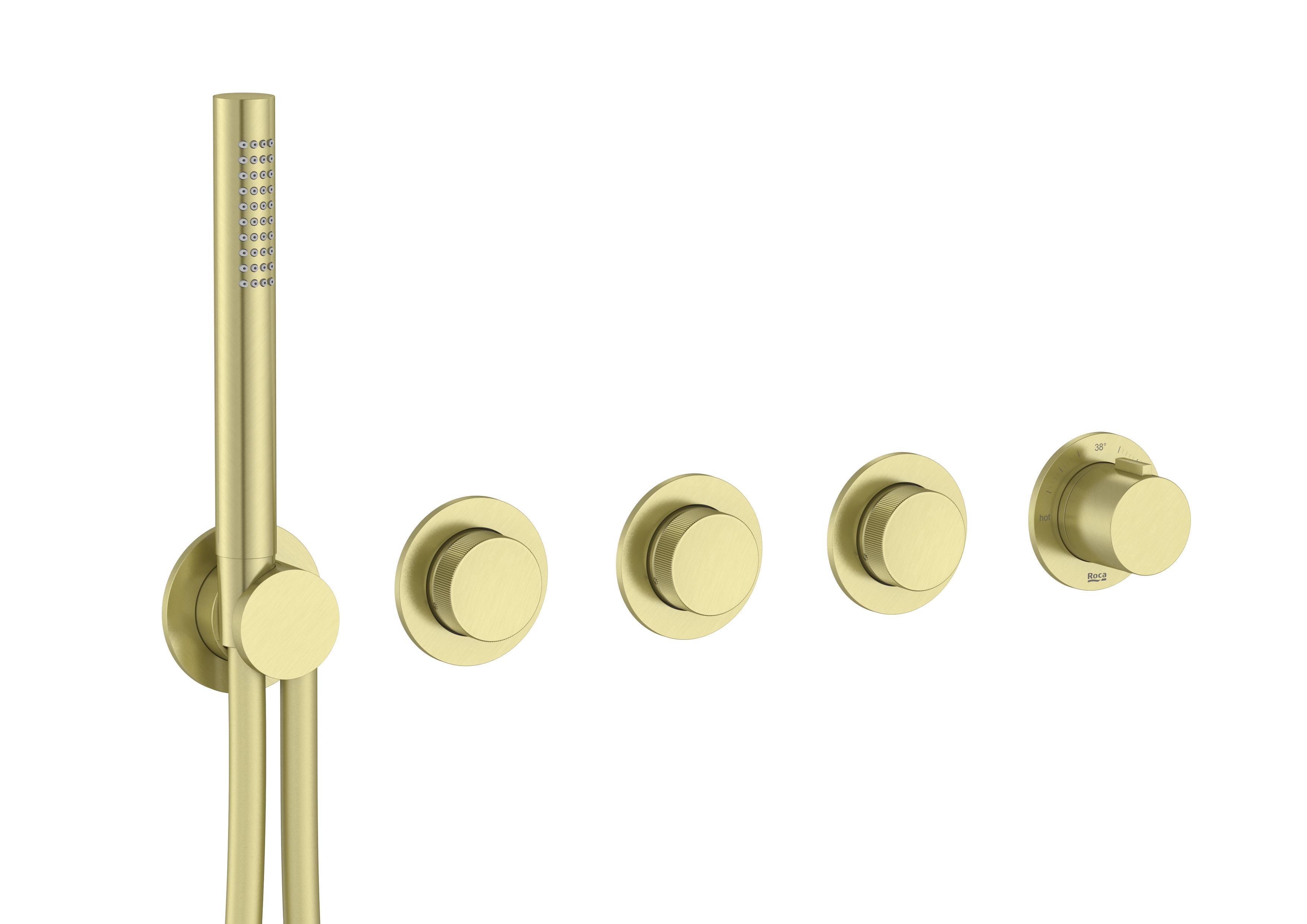 Switch built-in thermostatic shower mixer (3 ways) with stick hand-shower