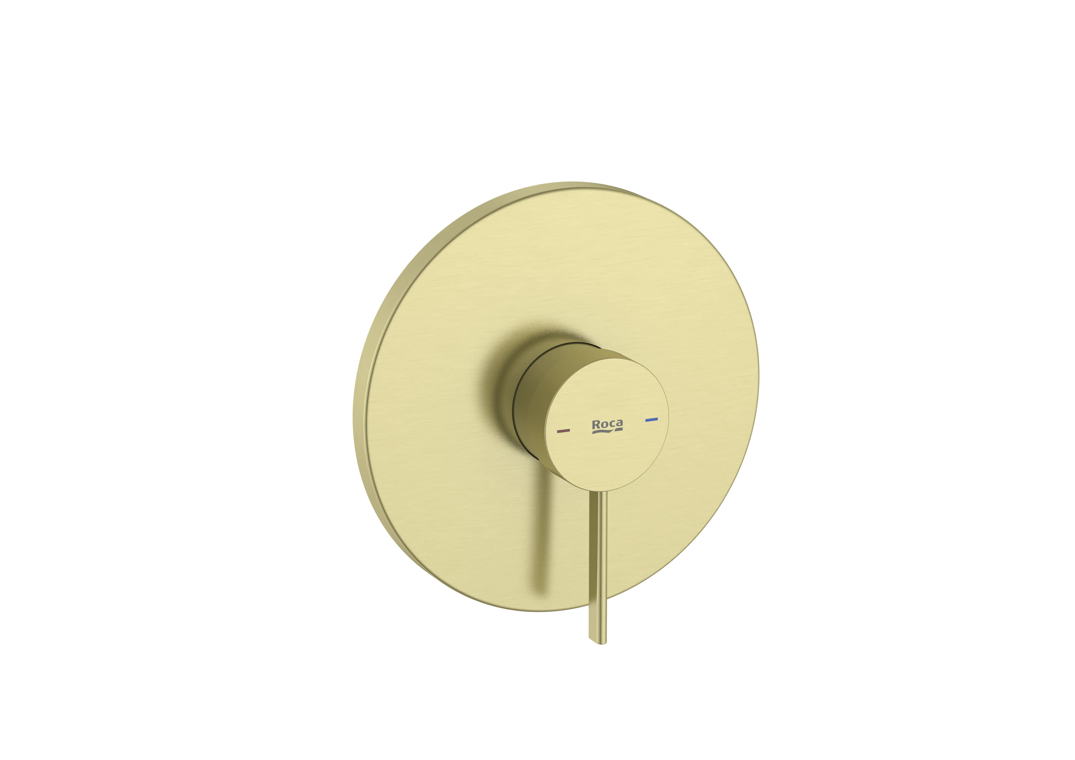 Built-in shower mixer (1 way). To be completed with RocaBox A525869403 - Brushed Brass