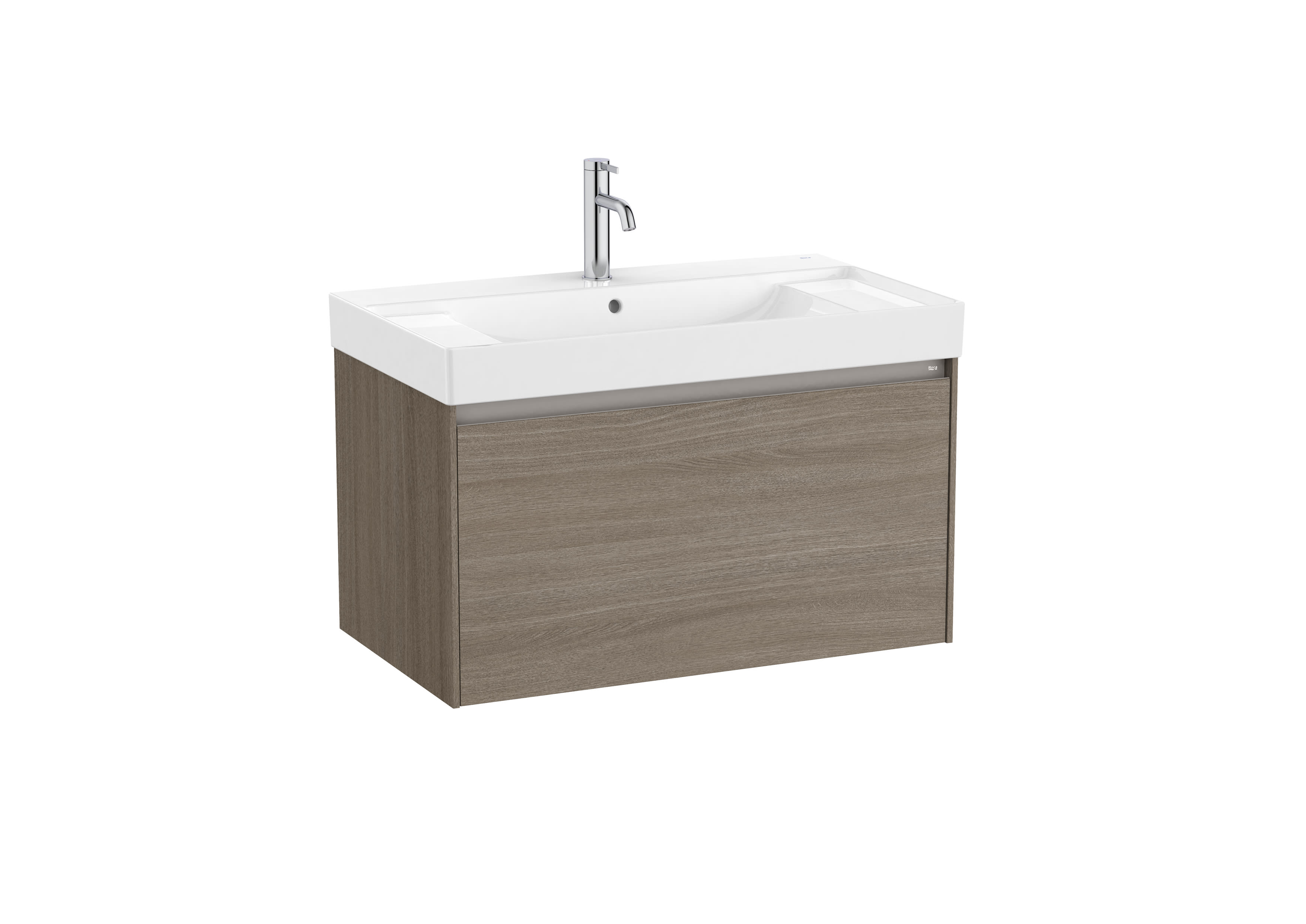 Unik (base unit with one drawer and basin) - Dark Elm